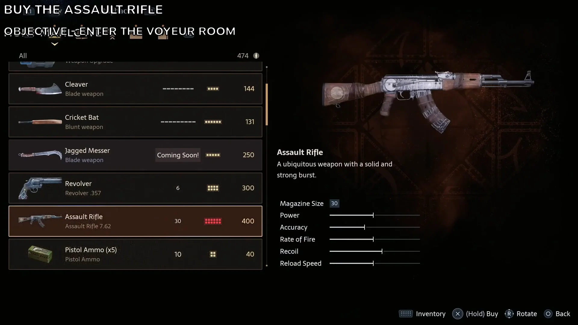 Buying Assault Rifle