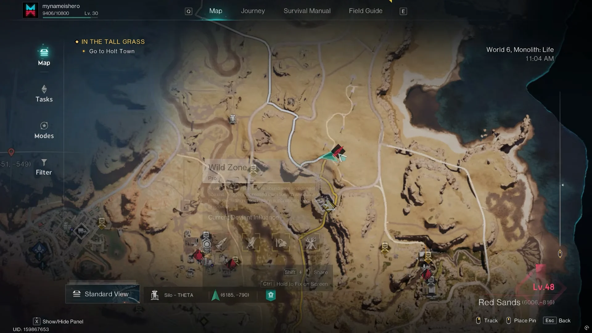 Map Location & Wild Zone