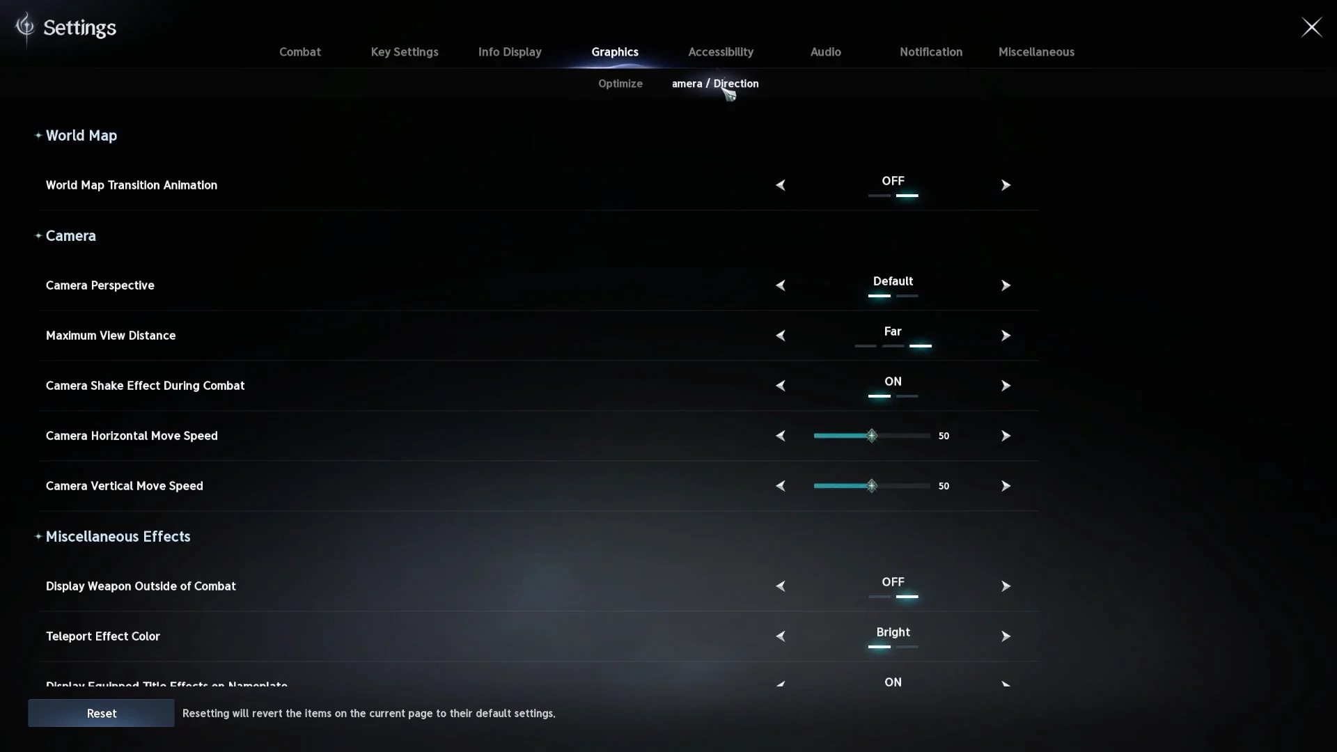 Navigating Settings Menu