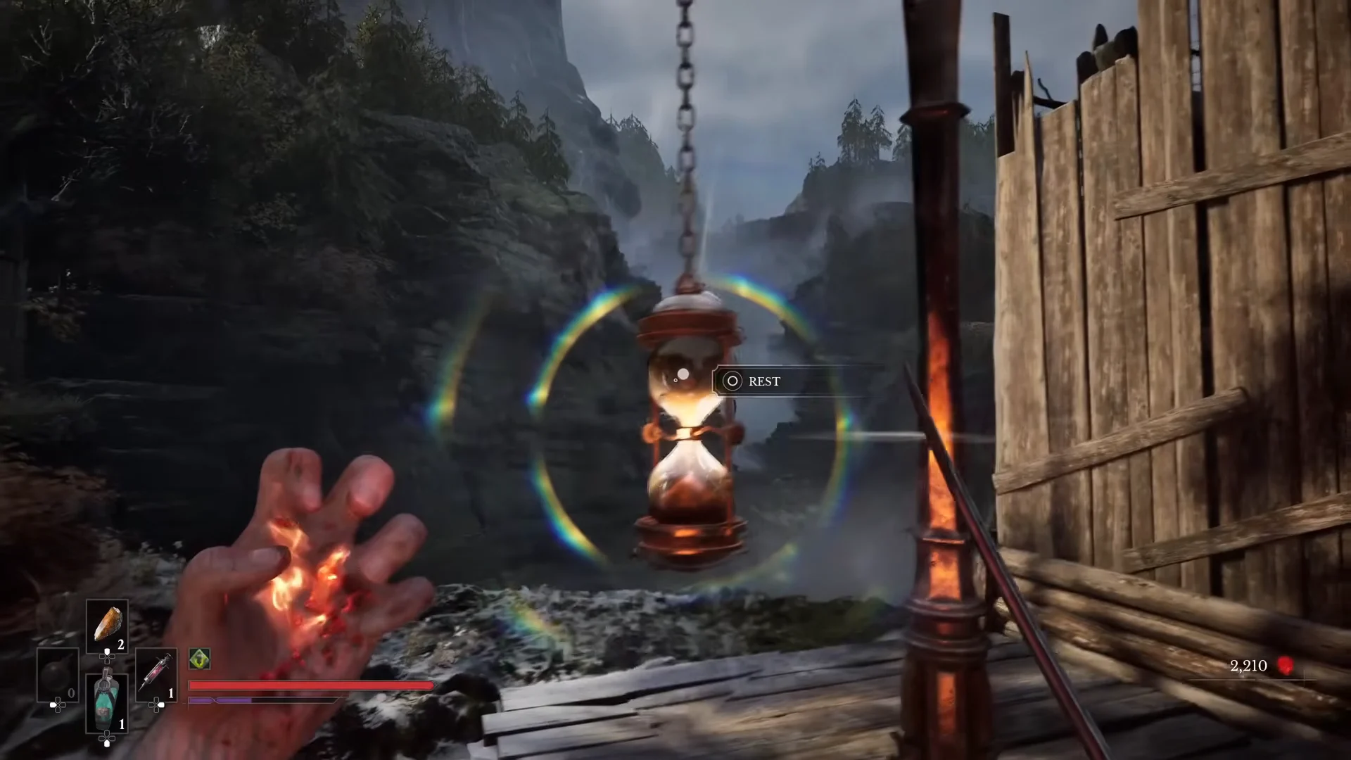 Camp lantern starting point