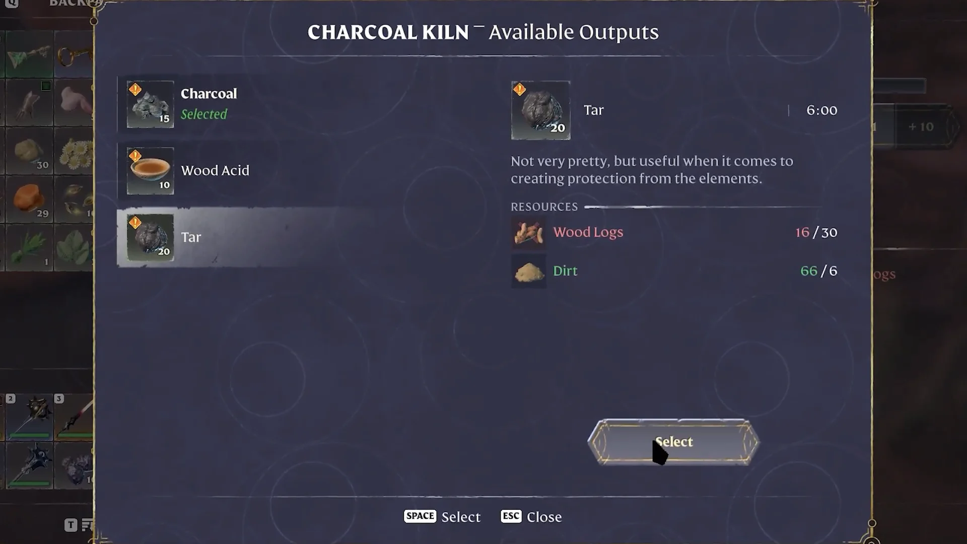 Charcoal Kiln Available Outputs
