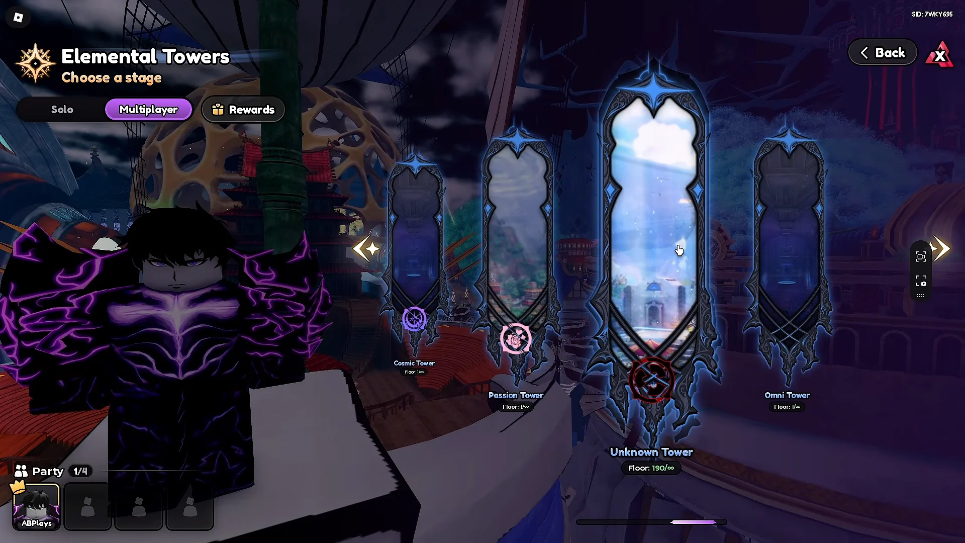 Elemental Towers Selection