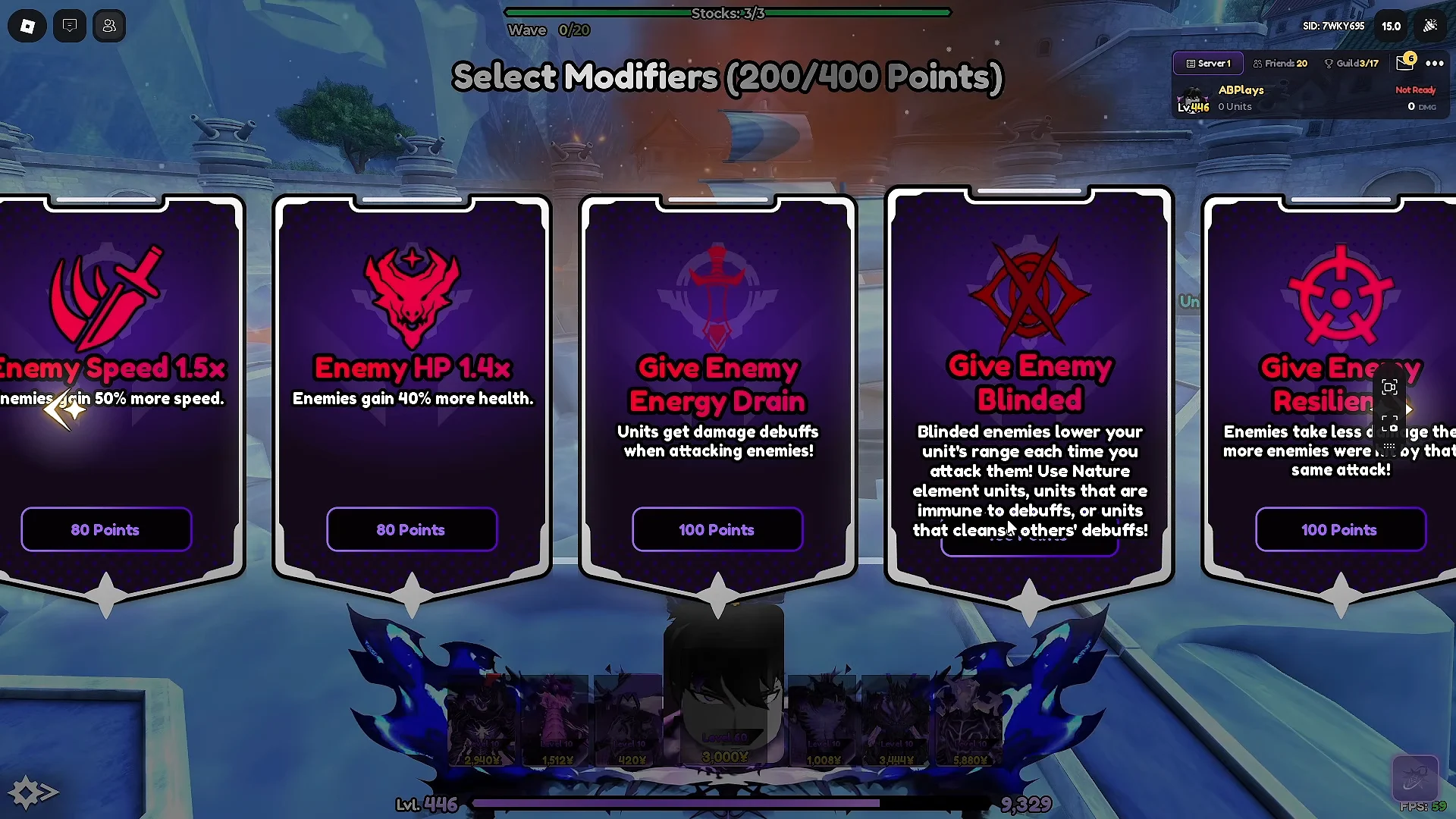 Tower Modifiers Setup