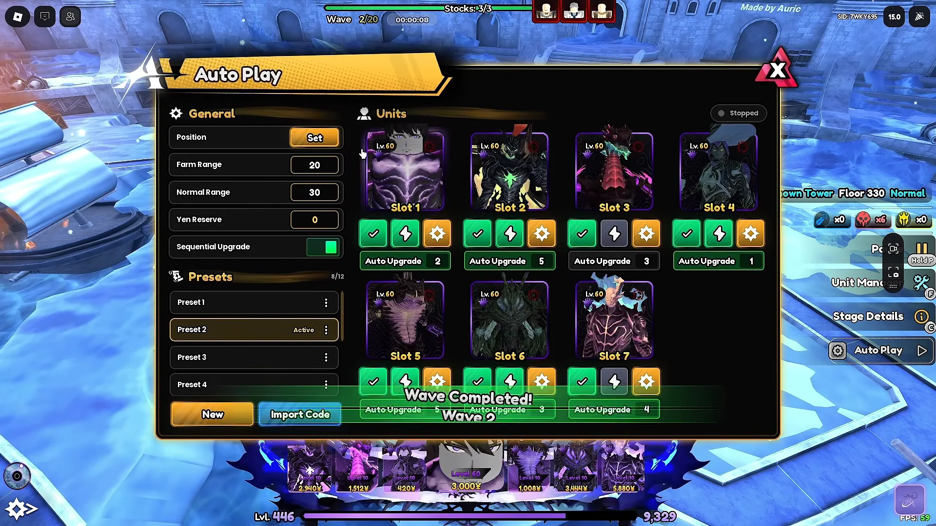 In-Game Auto Play Configuration