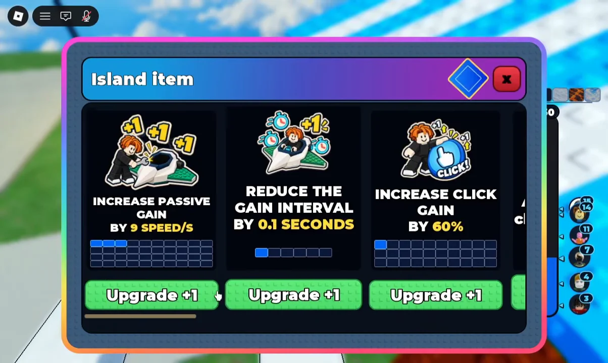 Island 8 upgrades & interval strategy