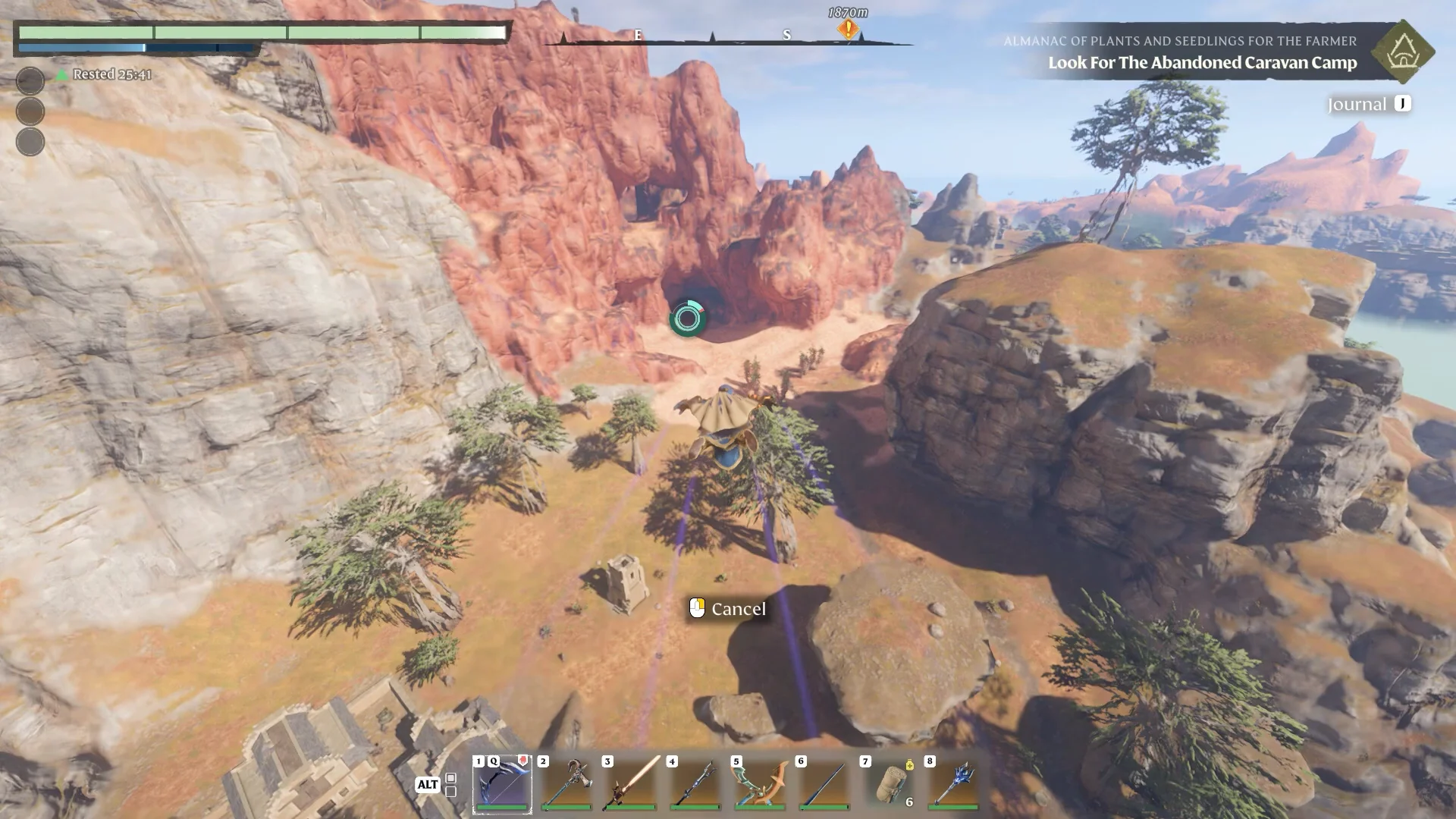 Kindlewastes desert with palms below