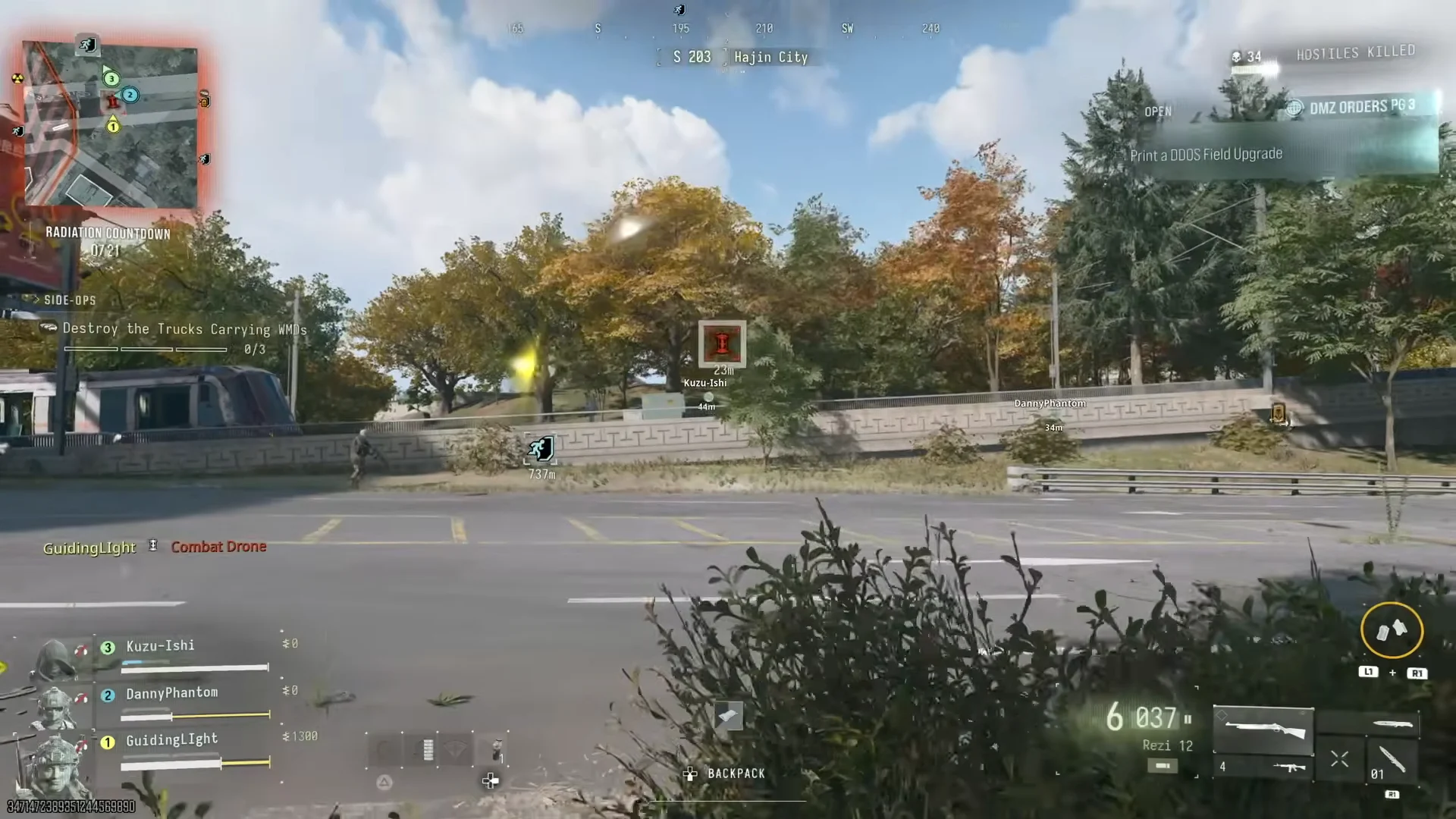 Spotting the combat drone