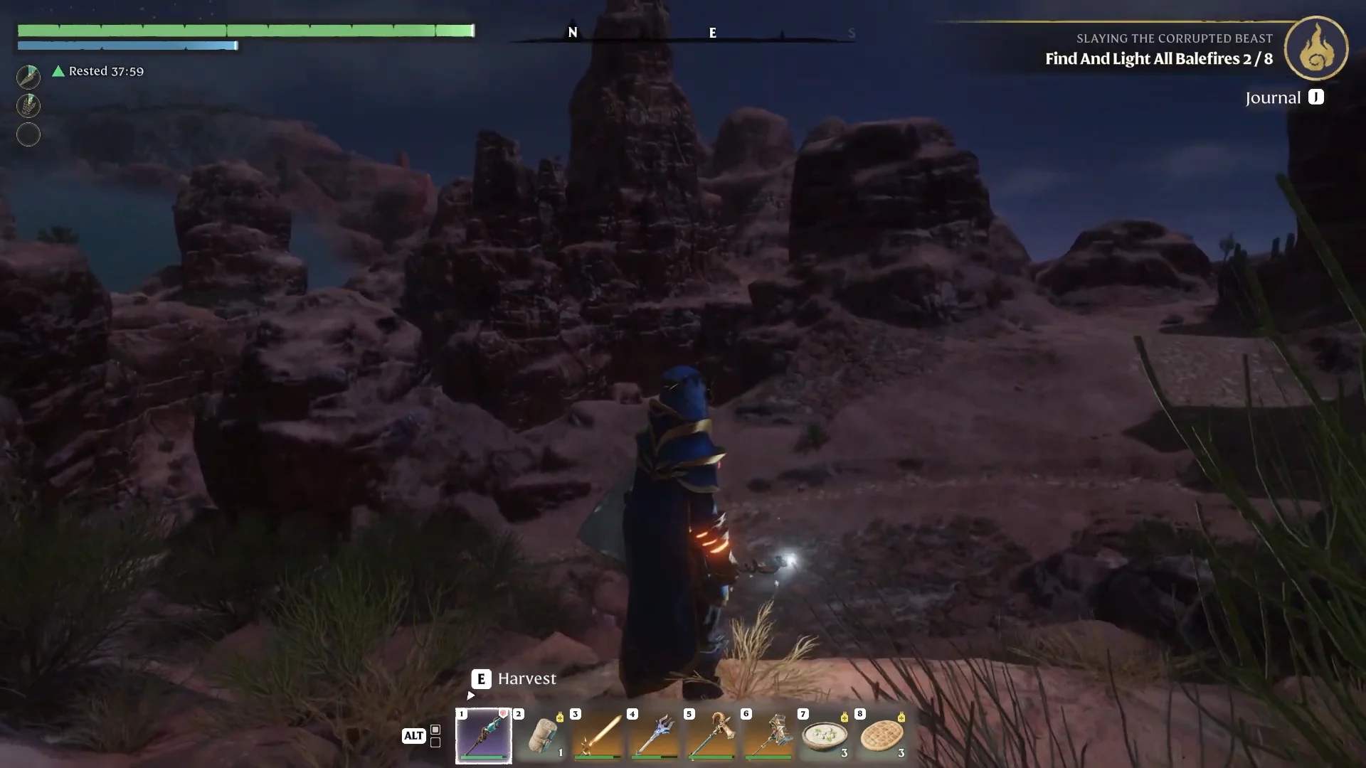night, harvesting in the Kindlewastes