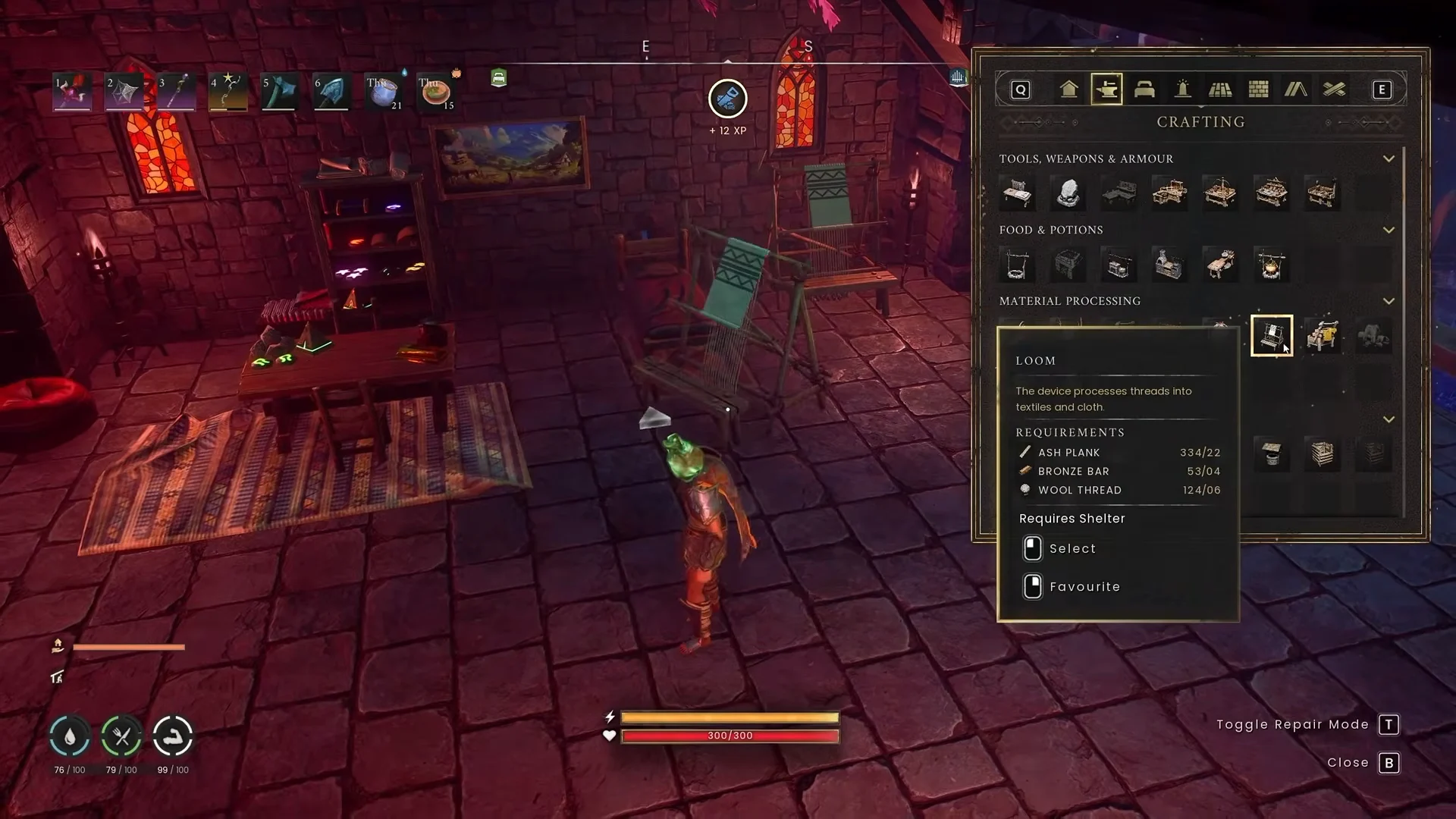 Upstairs Crafting Equipment