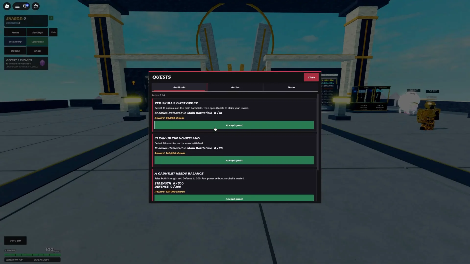Quests Menu & First Mission