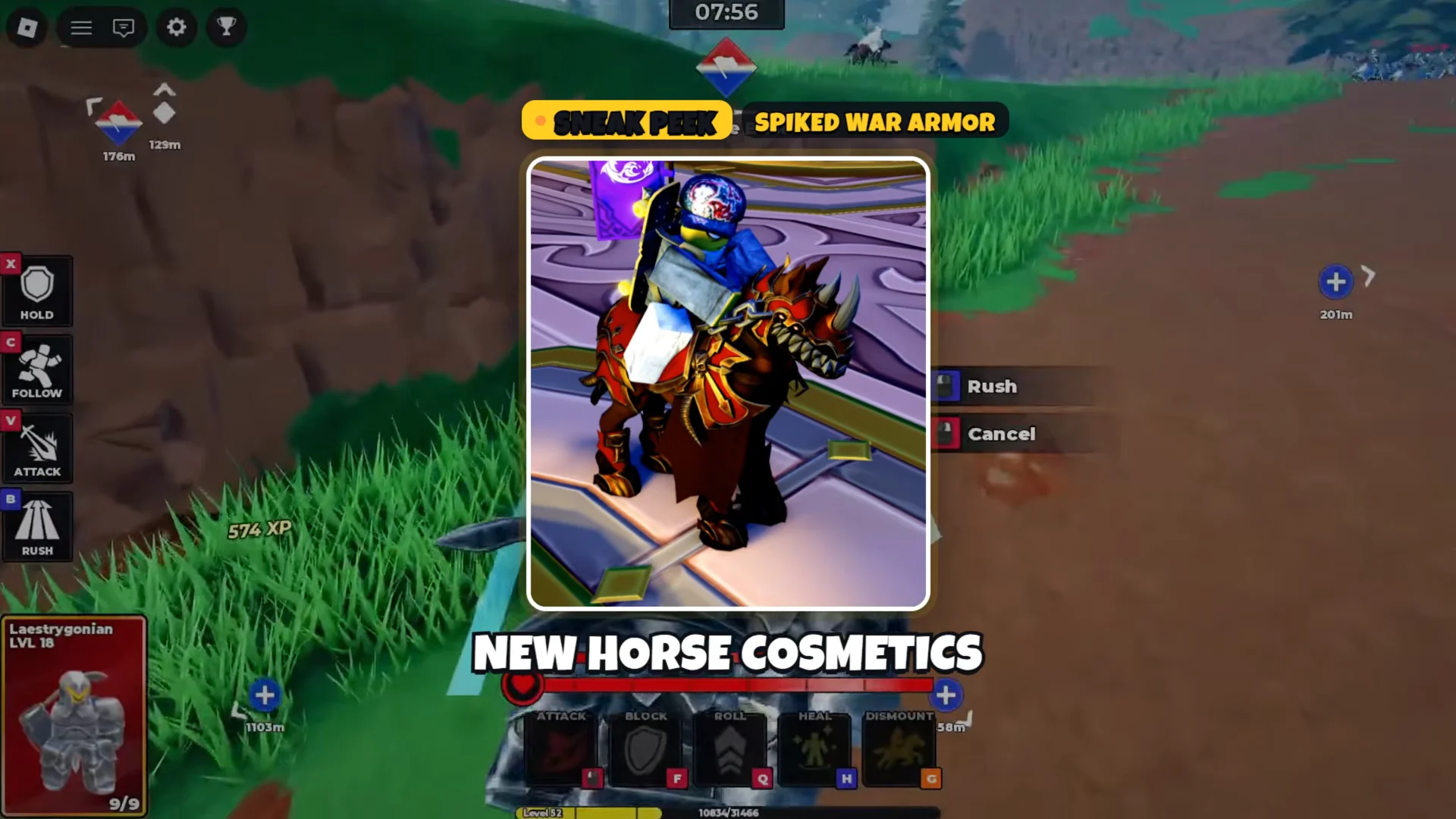 Spiked War Armor Horse Cosmetic