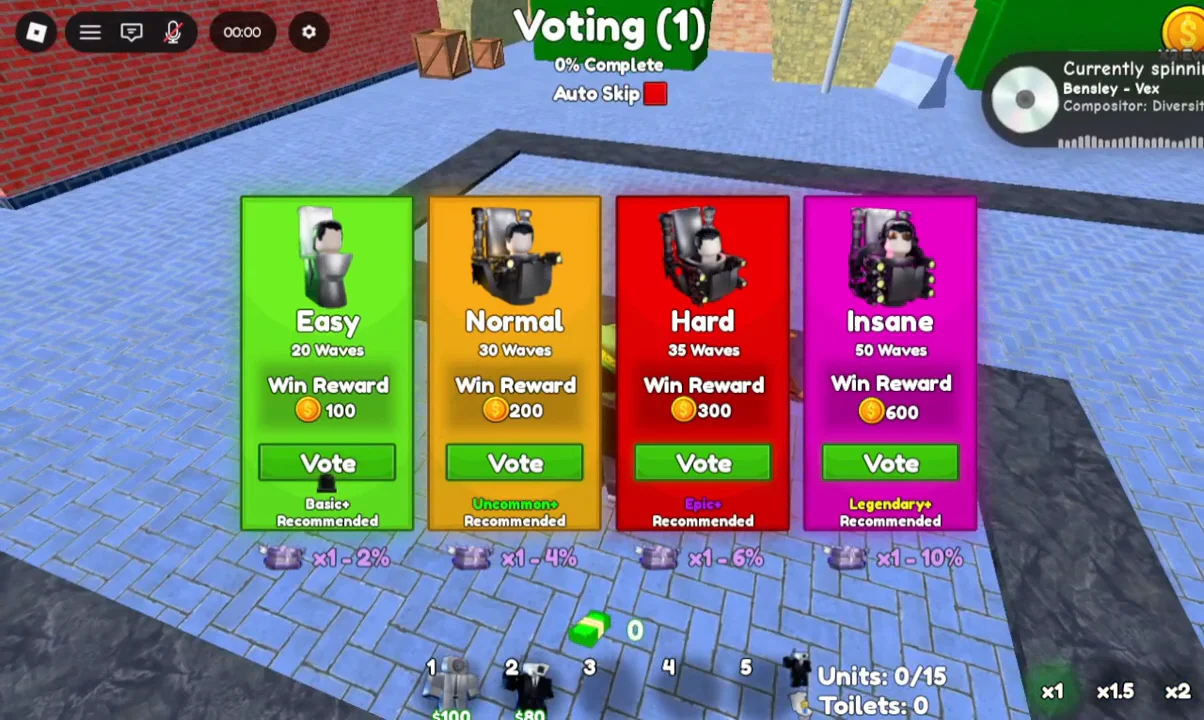 Difficulty voting screen