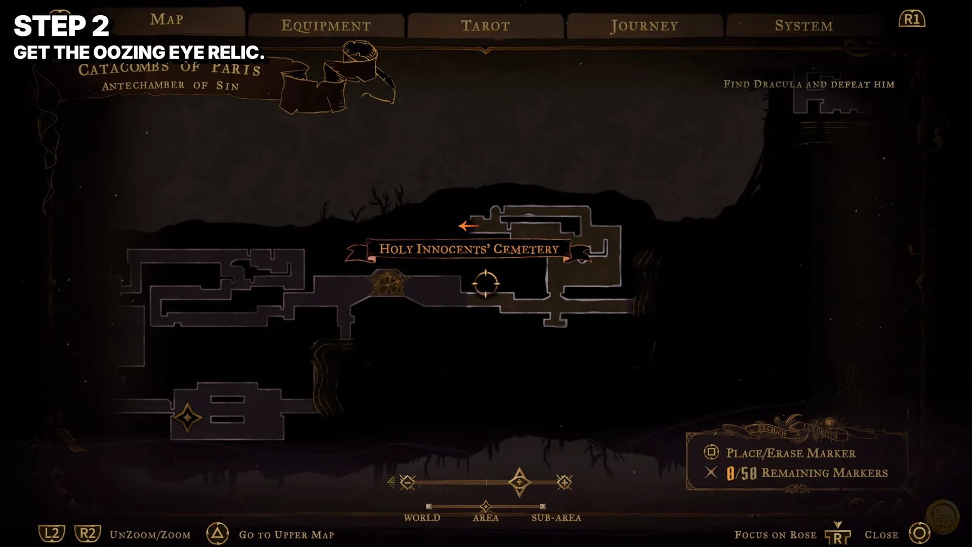 Step 2: Locating Oozing Eye on Map
