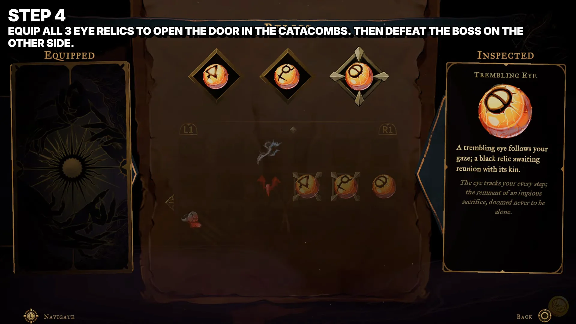 Step 4: Equipping Relics and Opening Gate