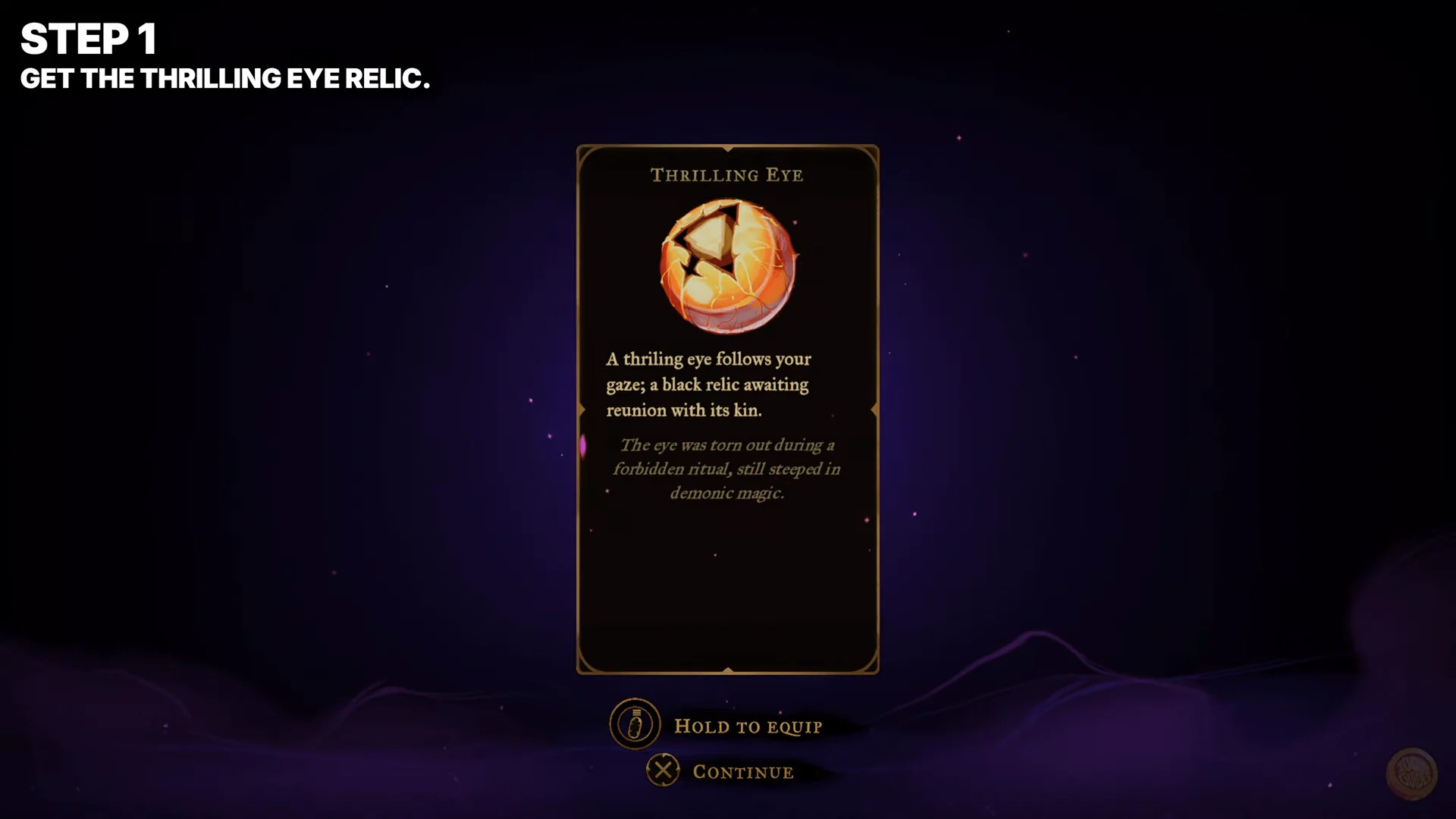 Step 1: Collecting Thrilling Eye
