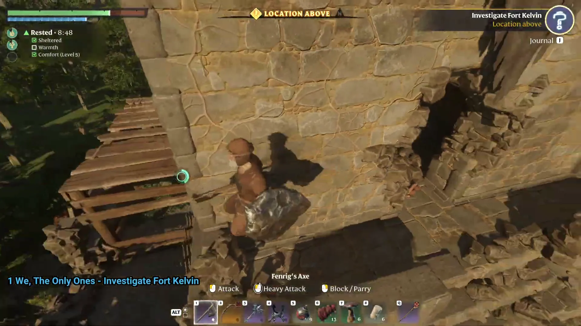 climbing the wall
