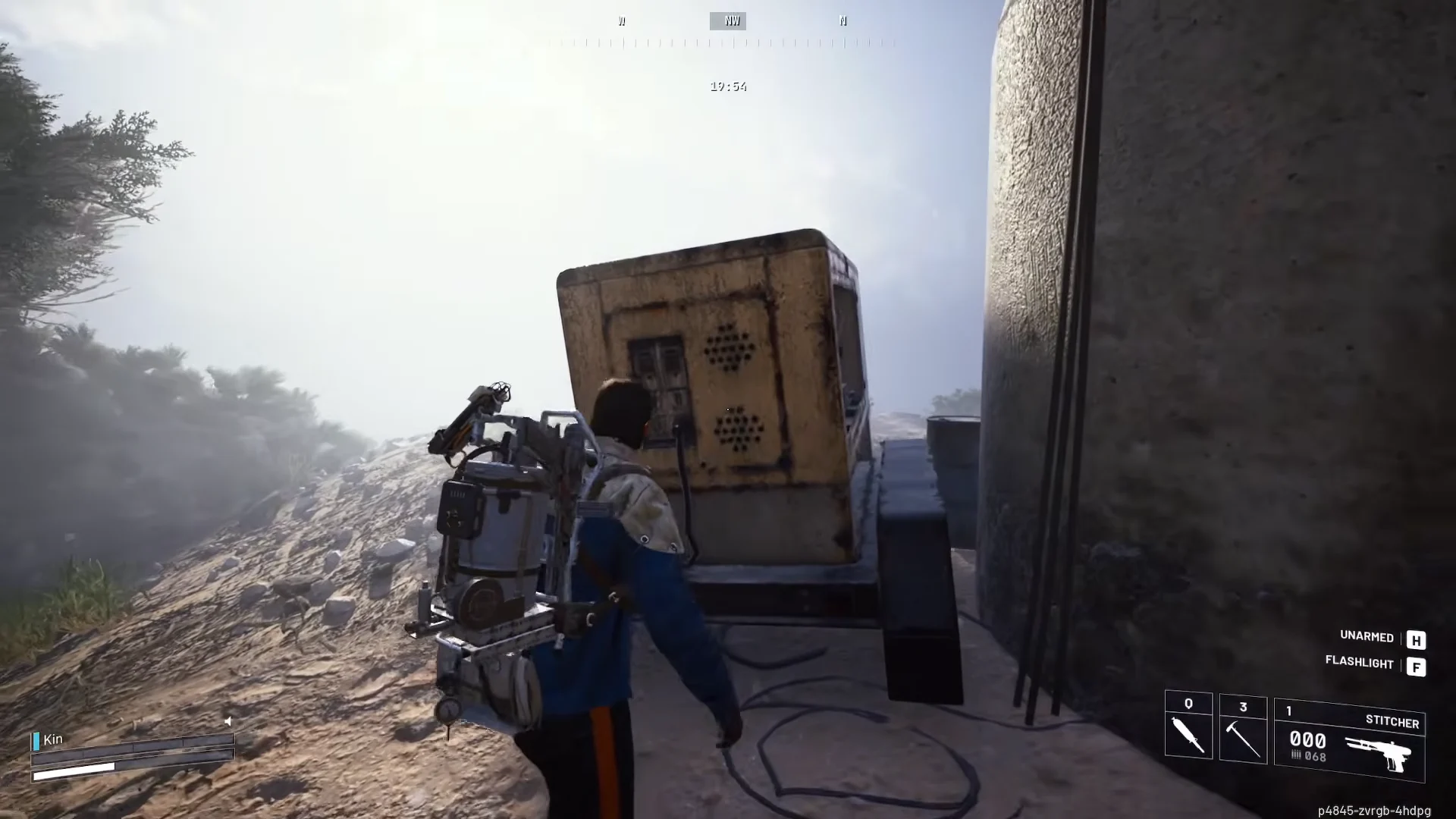 Activating transmitter on rear panel