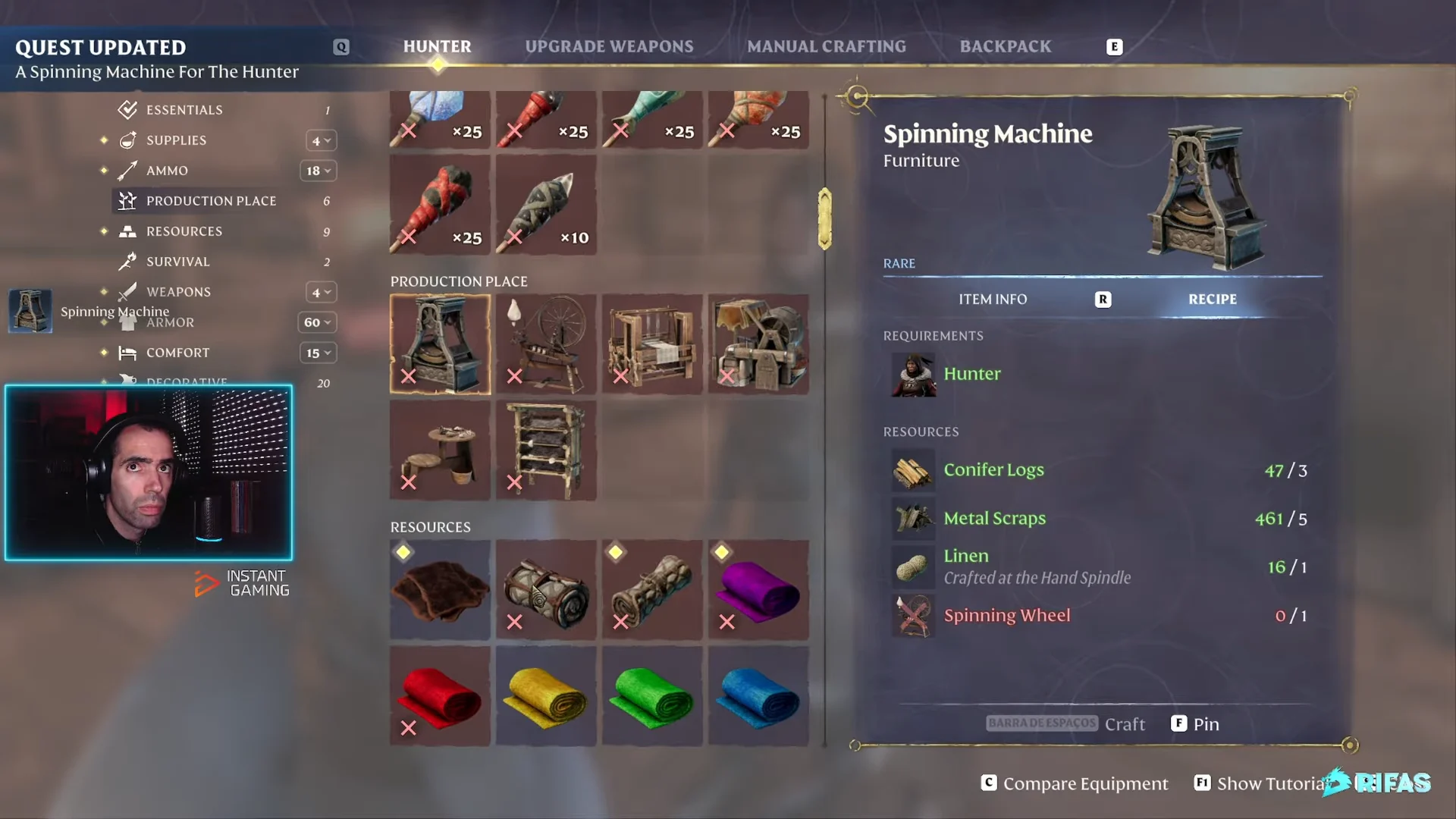 quest updated, A Spinning Machine For The Hunter