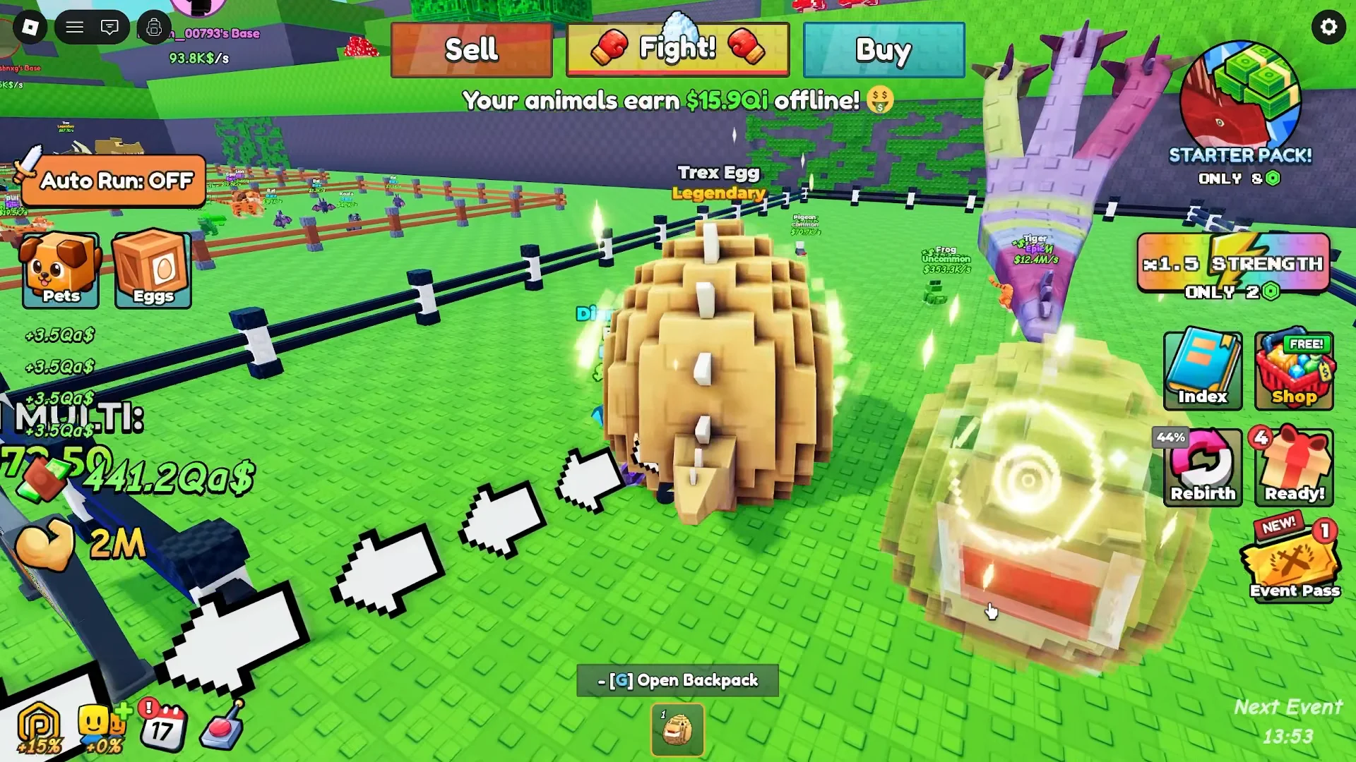 Volcano Event and T-Rex Egg