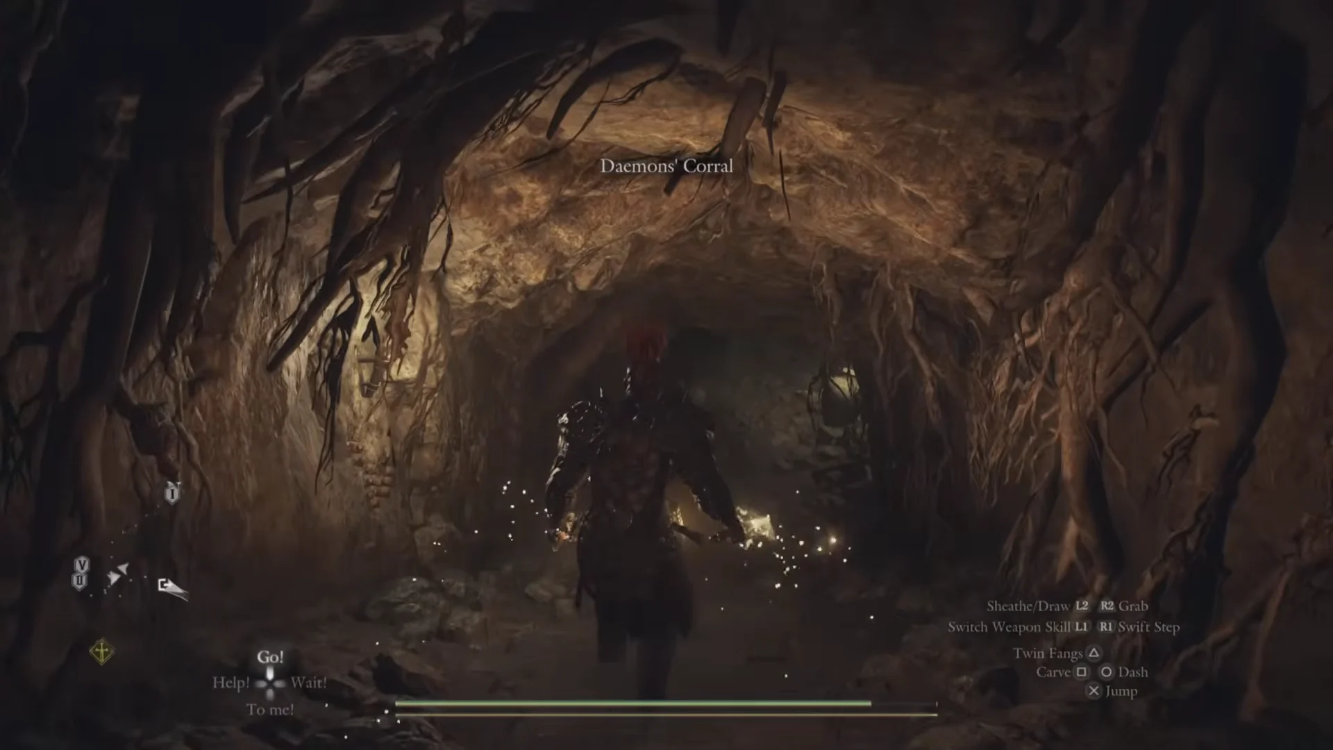 Daemons' Corral banner in the tunnel