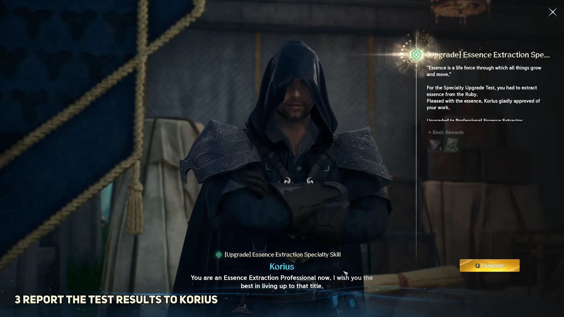 Completing Quest with Korius