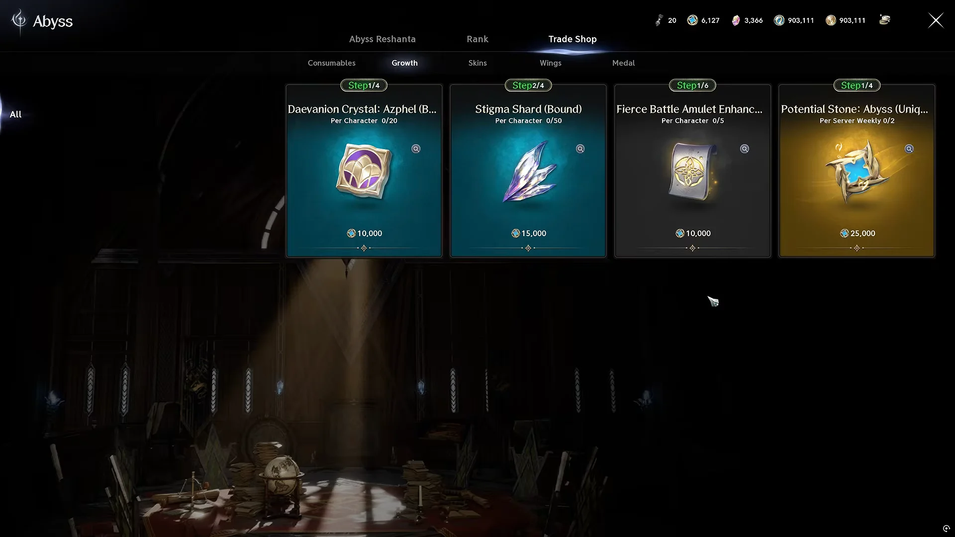 Abyss Trade Shop & Stigmas