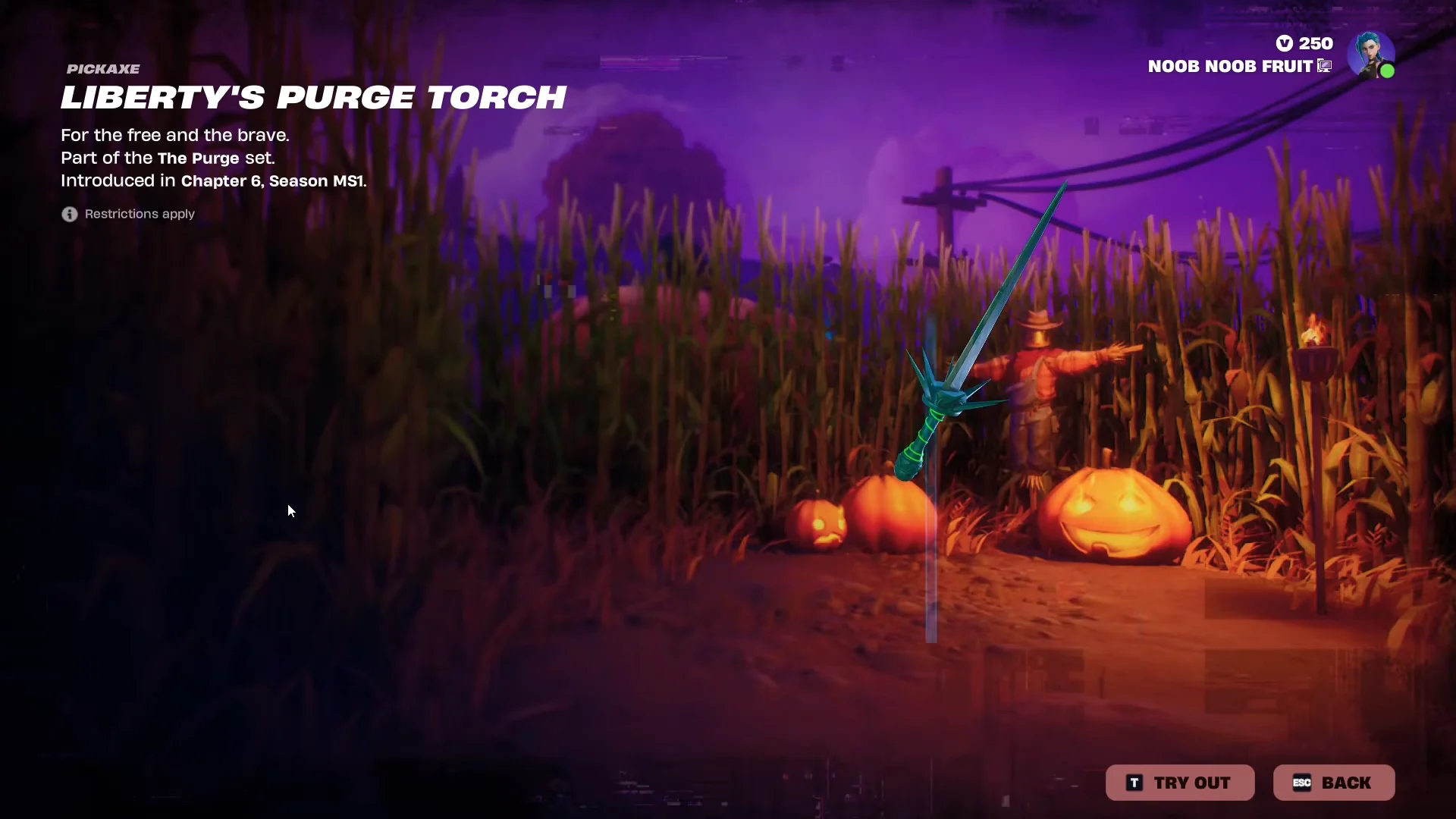 Liberty's Purge Torch Pickaxe