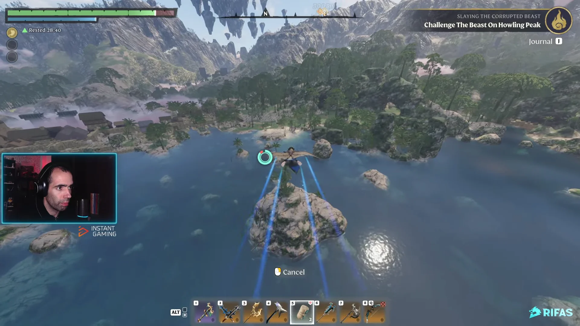 gliding over Veilwater Basin