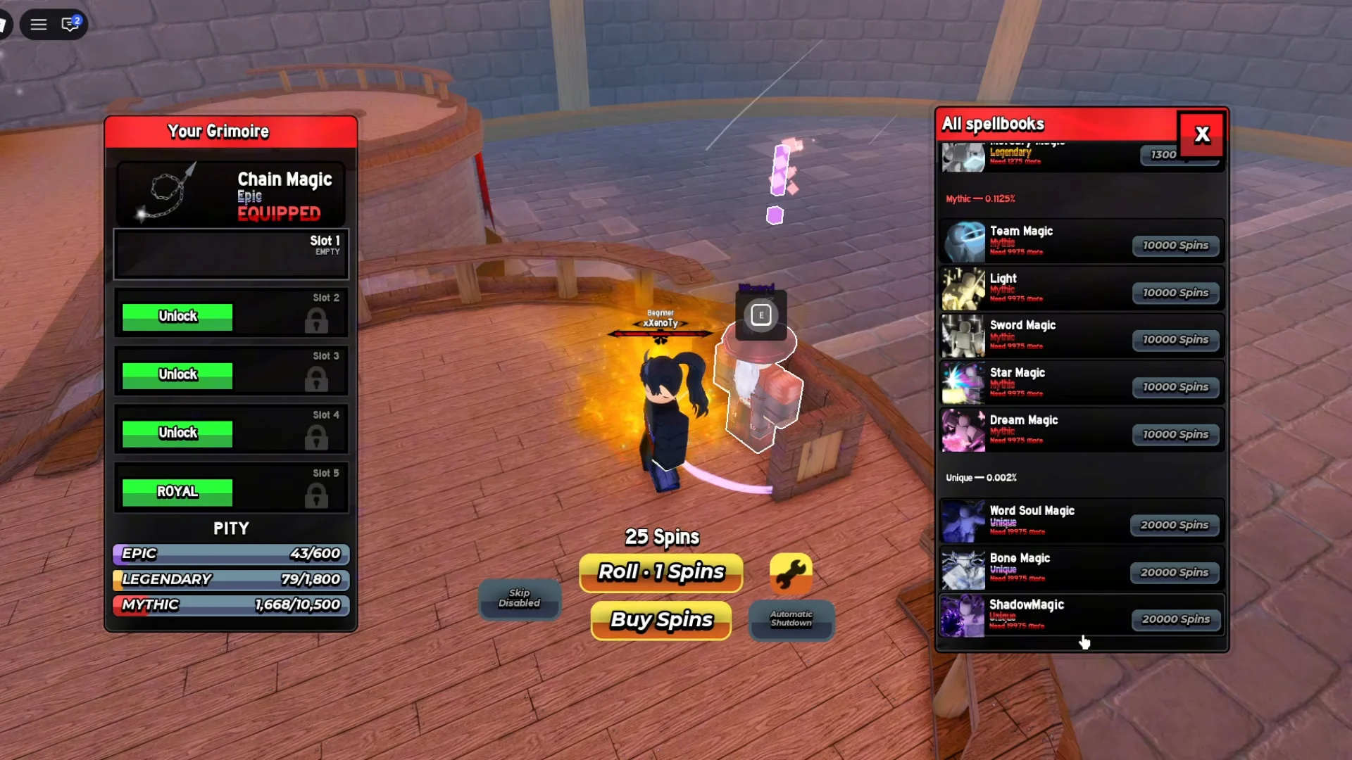 Checking Grimoire list