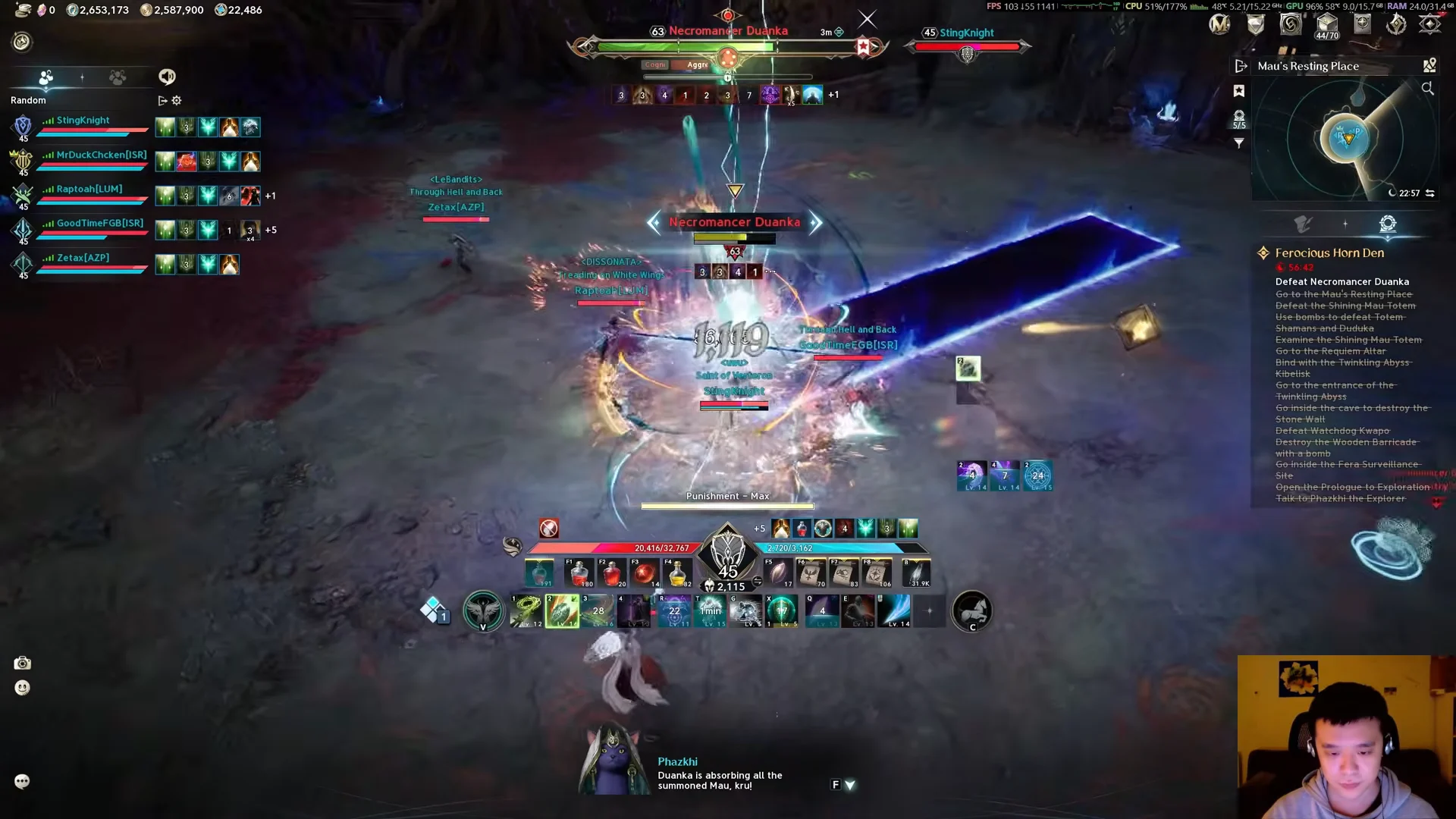 Necromancer Duanka boss fight