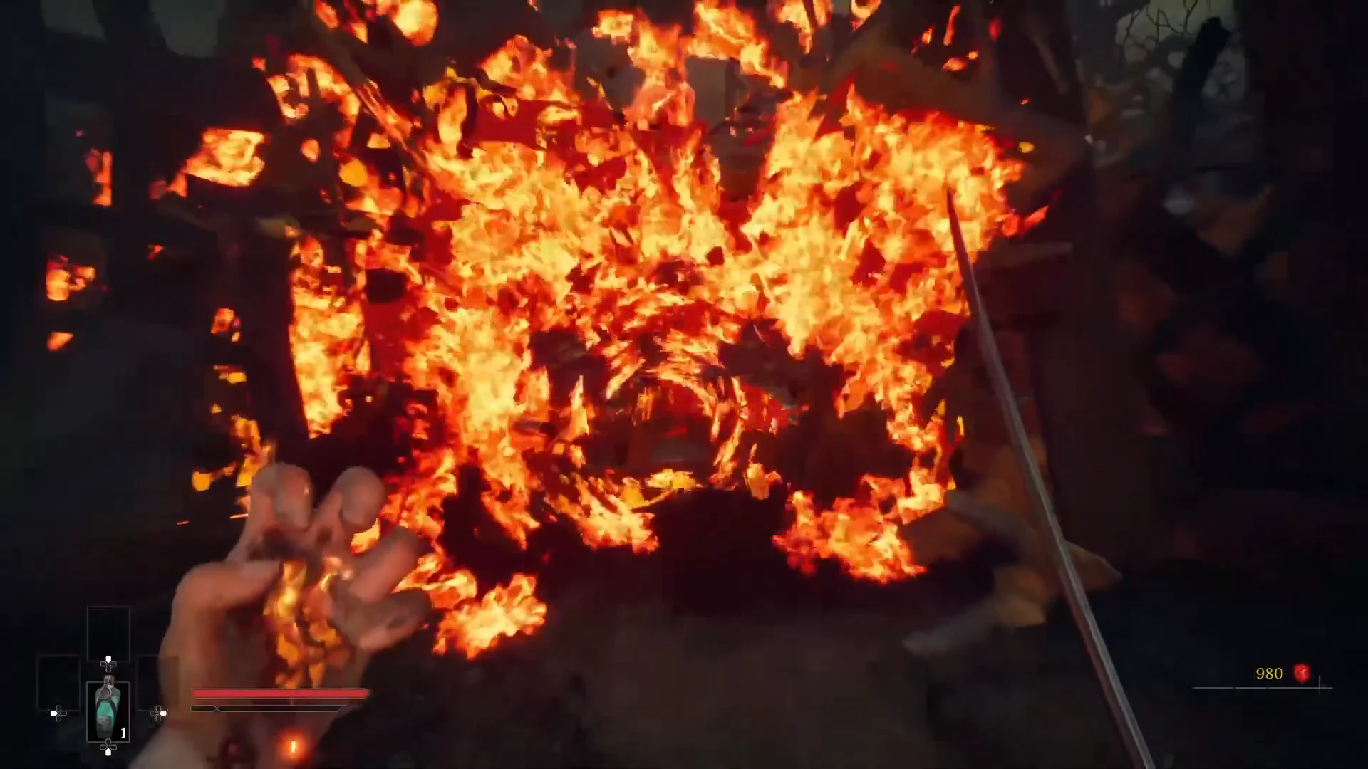 Burning Barrier to Side Camp