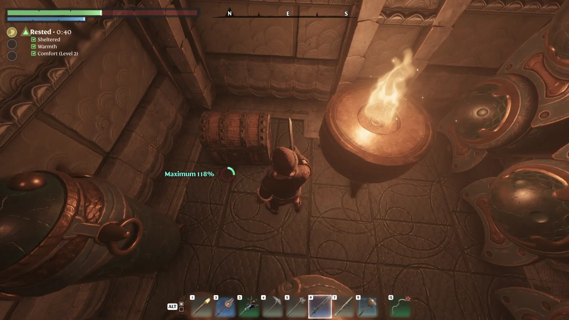 Hidden lower floor chest