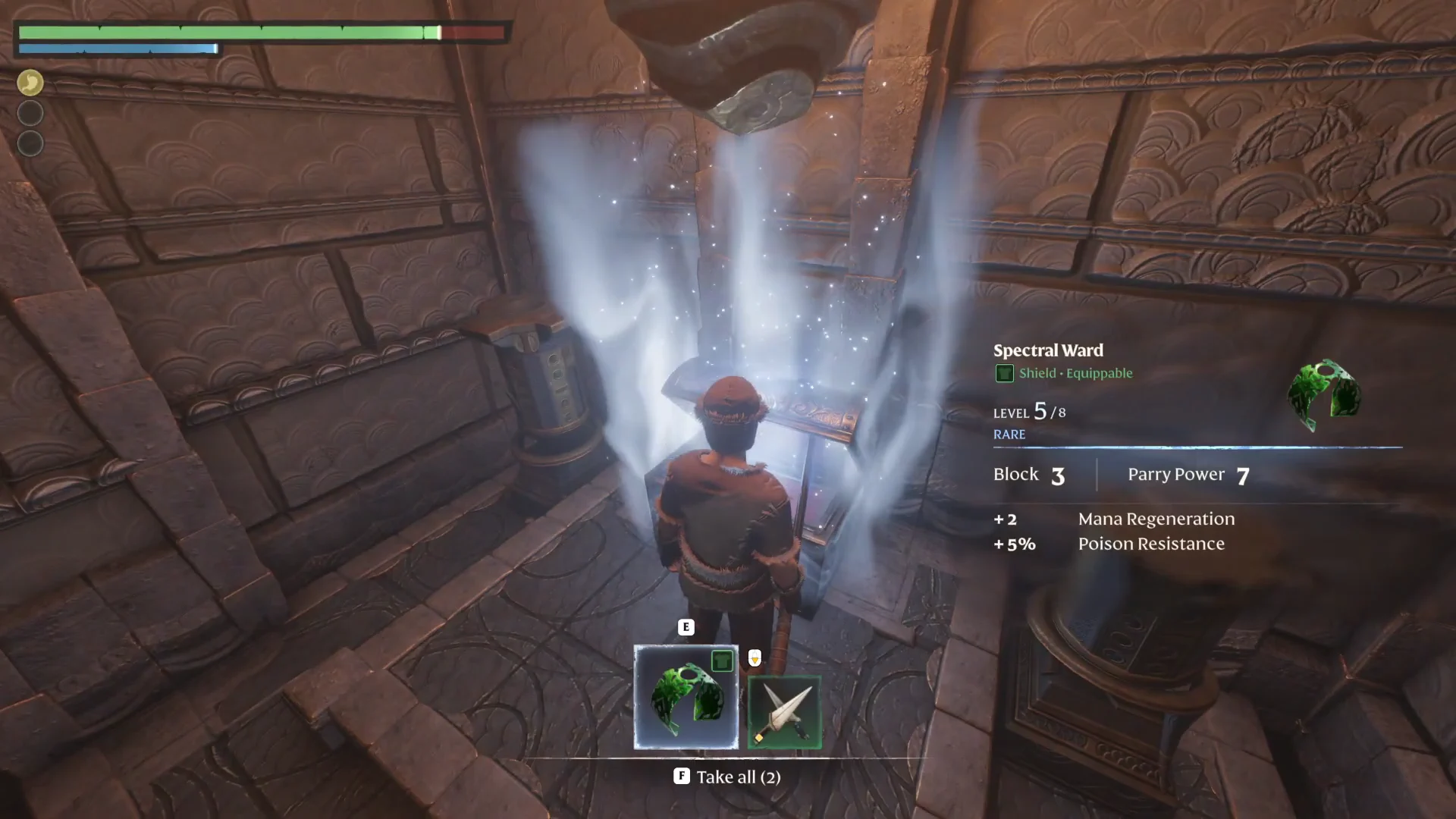 Looting the first chest