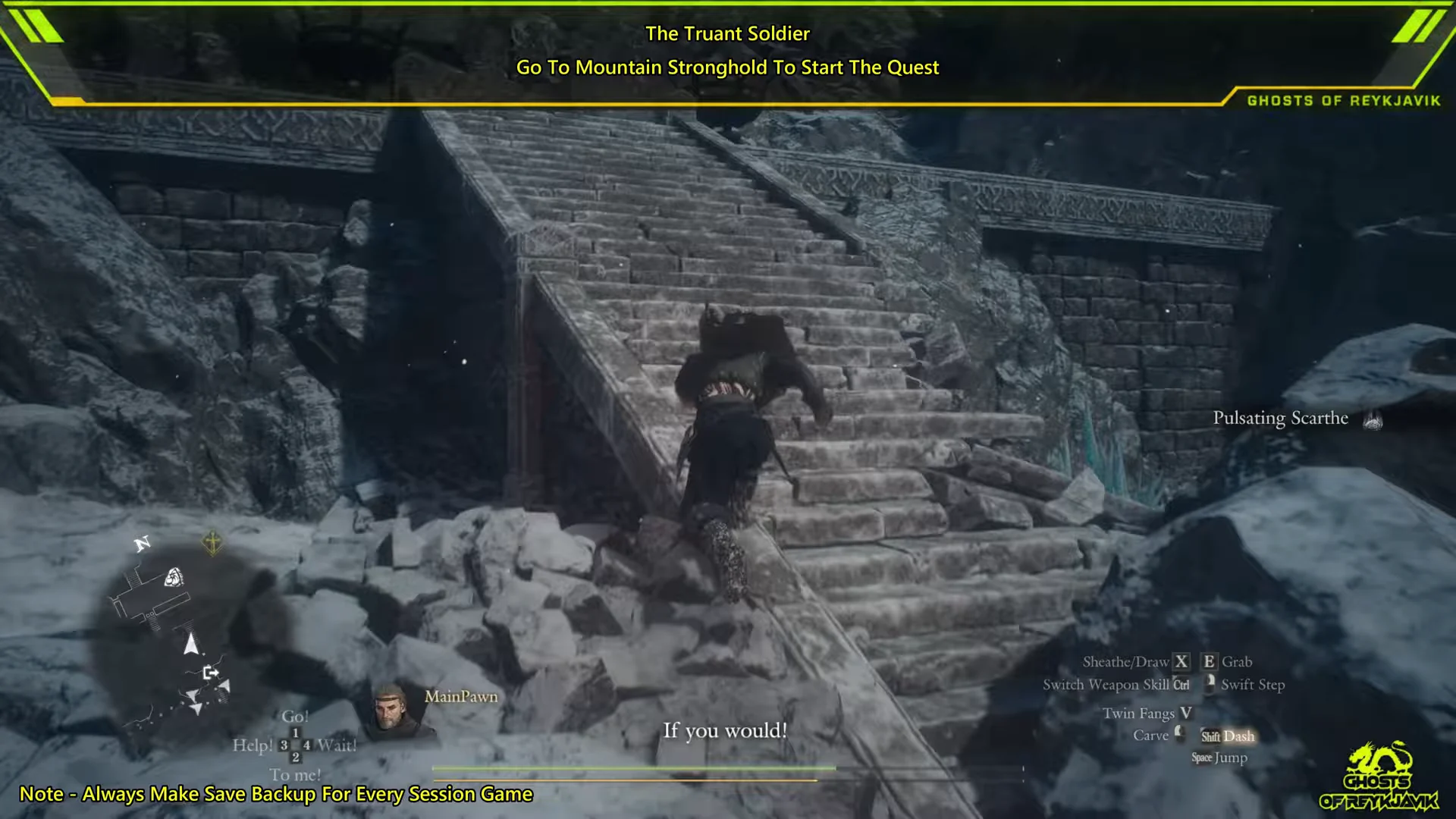 Traversing to Mountain Stronghold interior