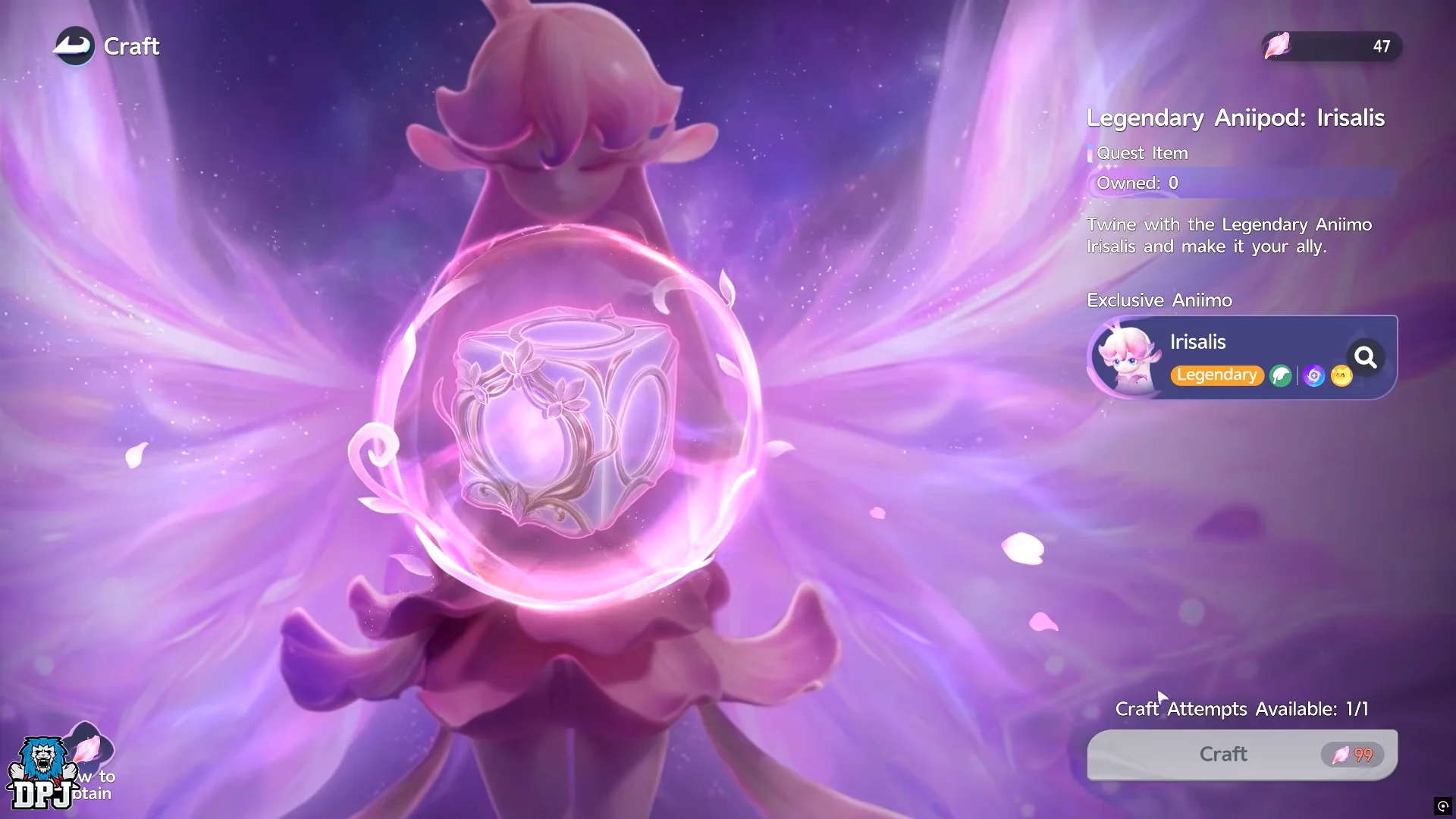 Legendary Aniipod Crafting & Tracking