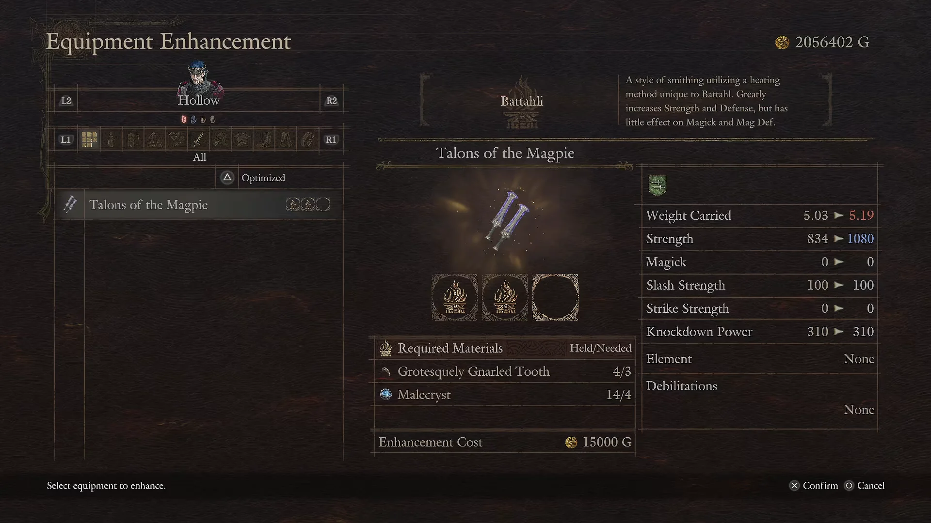 Battahli Equipment Enhancement