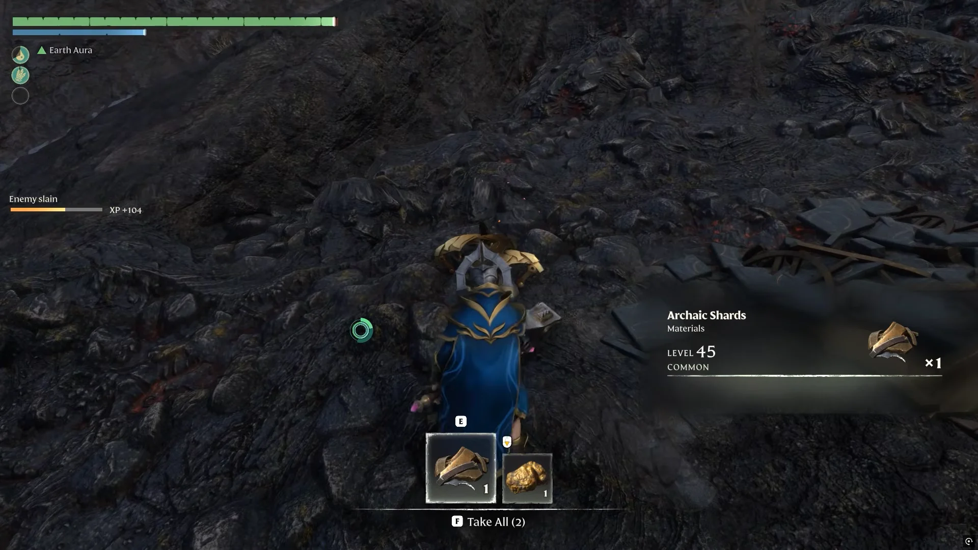 Defeating mechanical creatures for loot