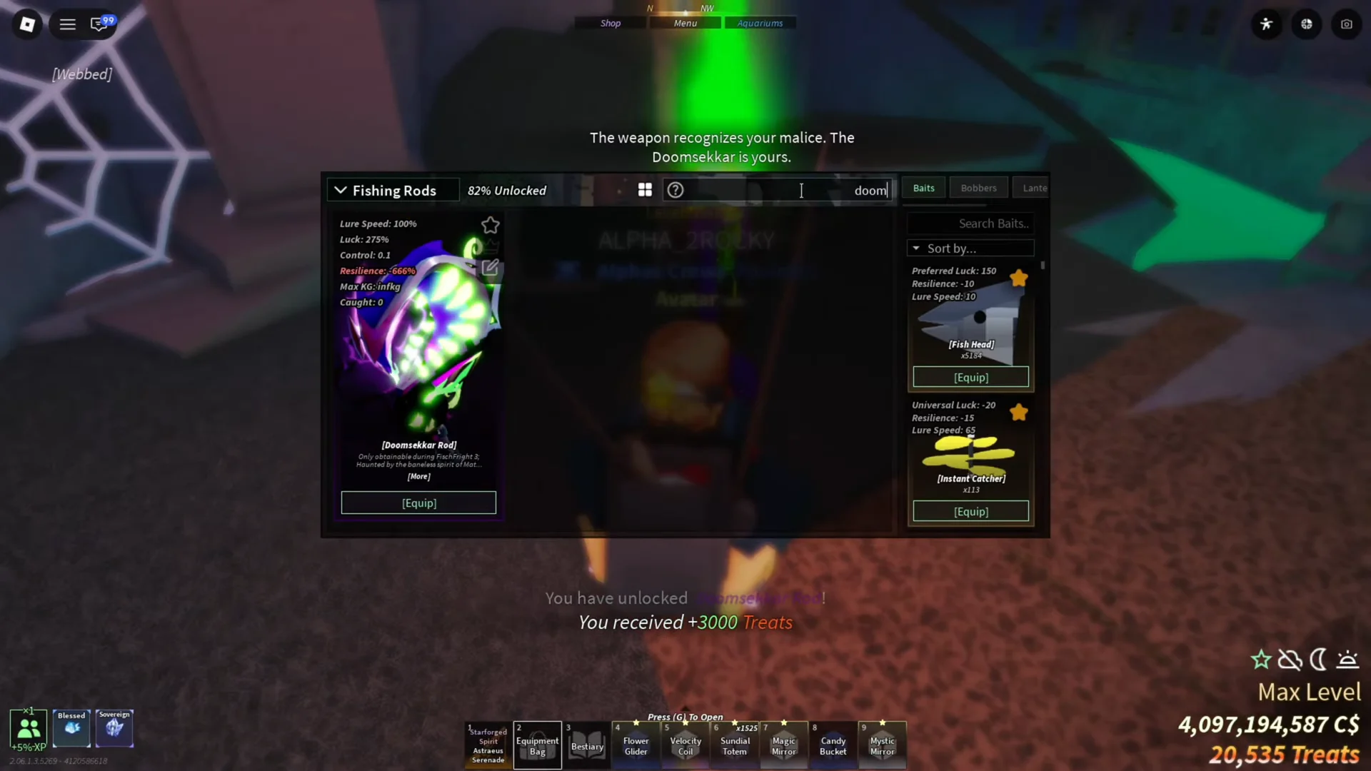 Claiming the Doomsekkar Rod