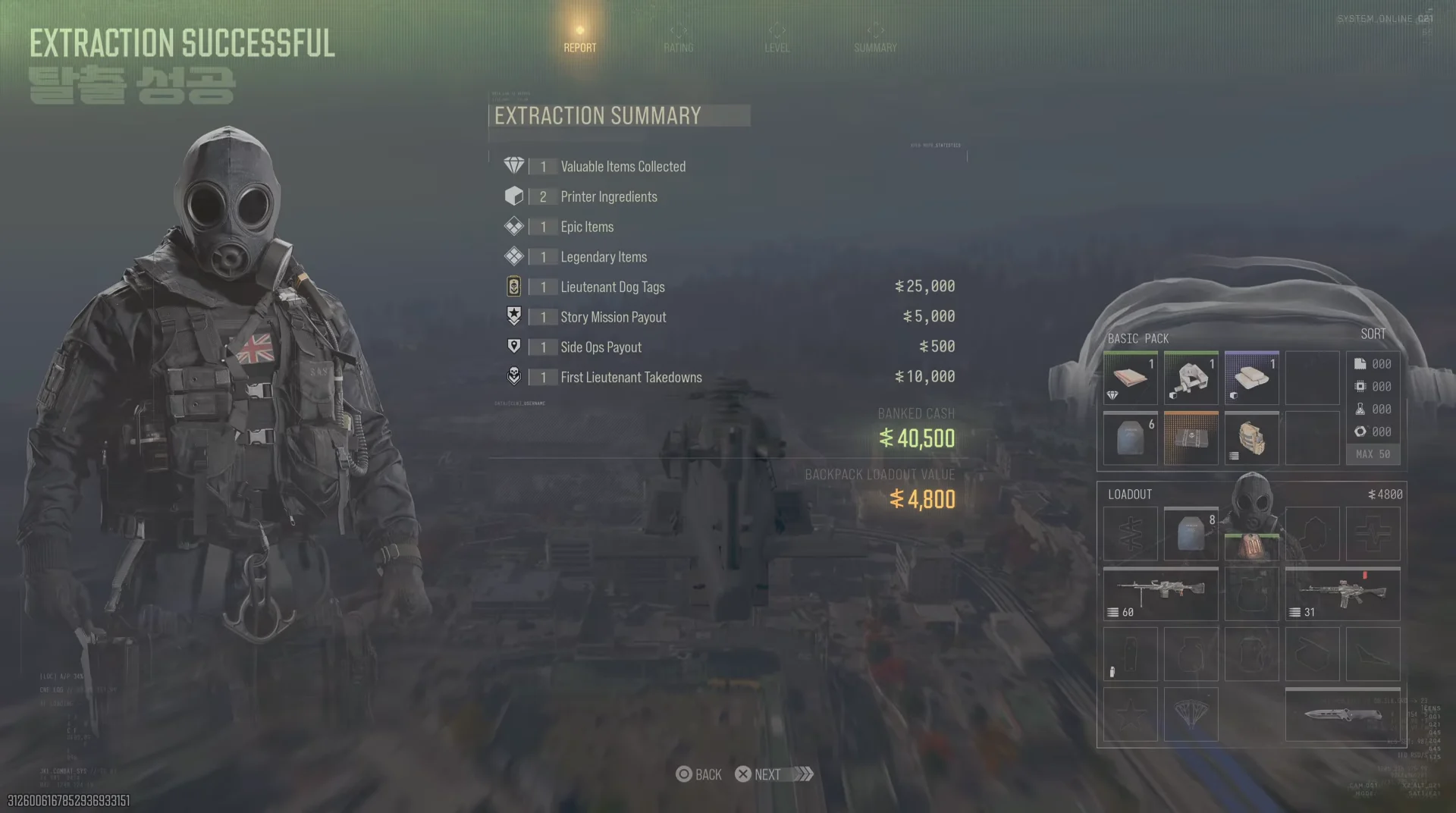 Lieutenant dog tag payout