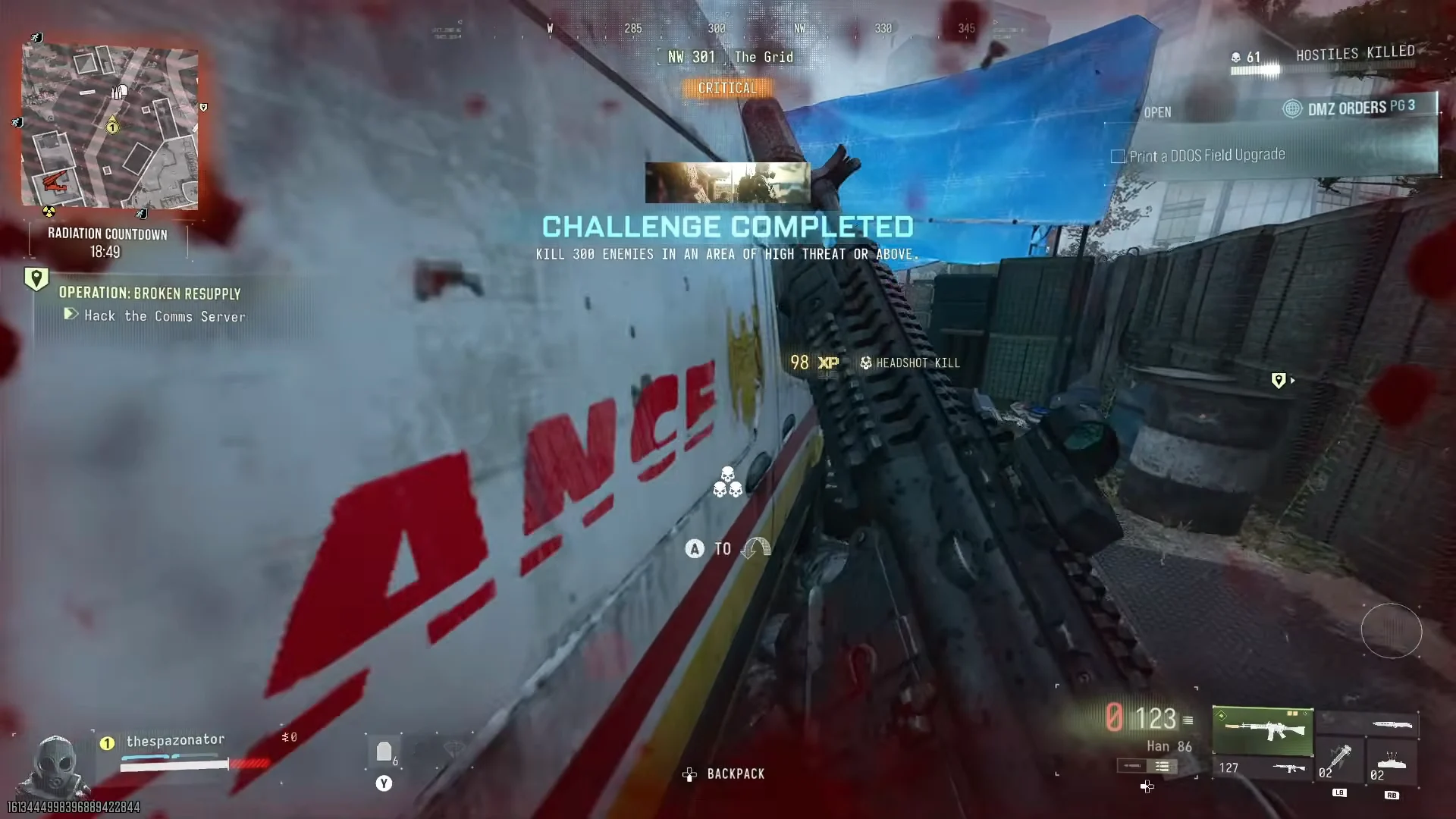 High threat kills challenge