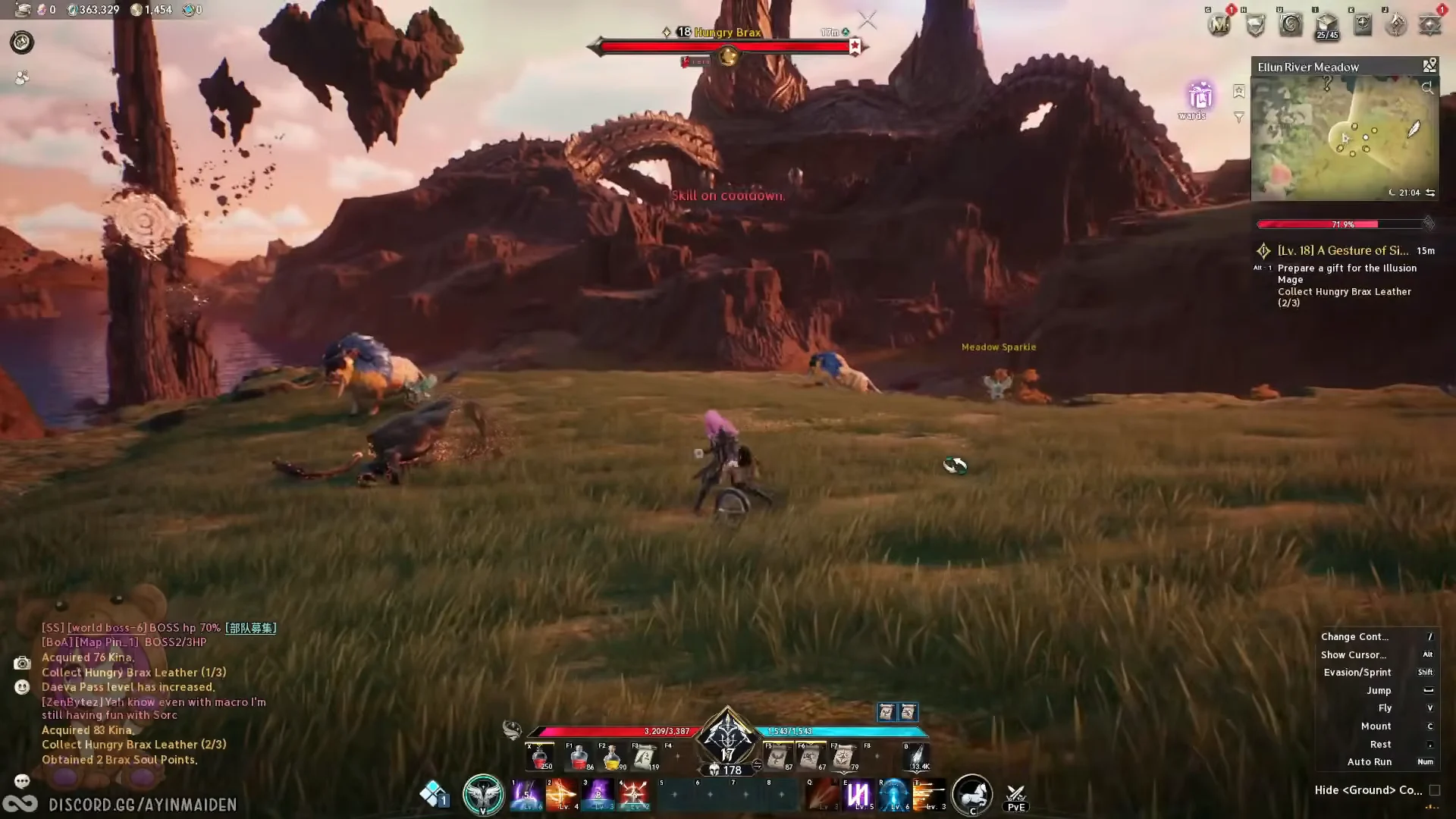 Combat in Ellun River Meadow