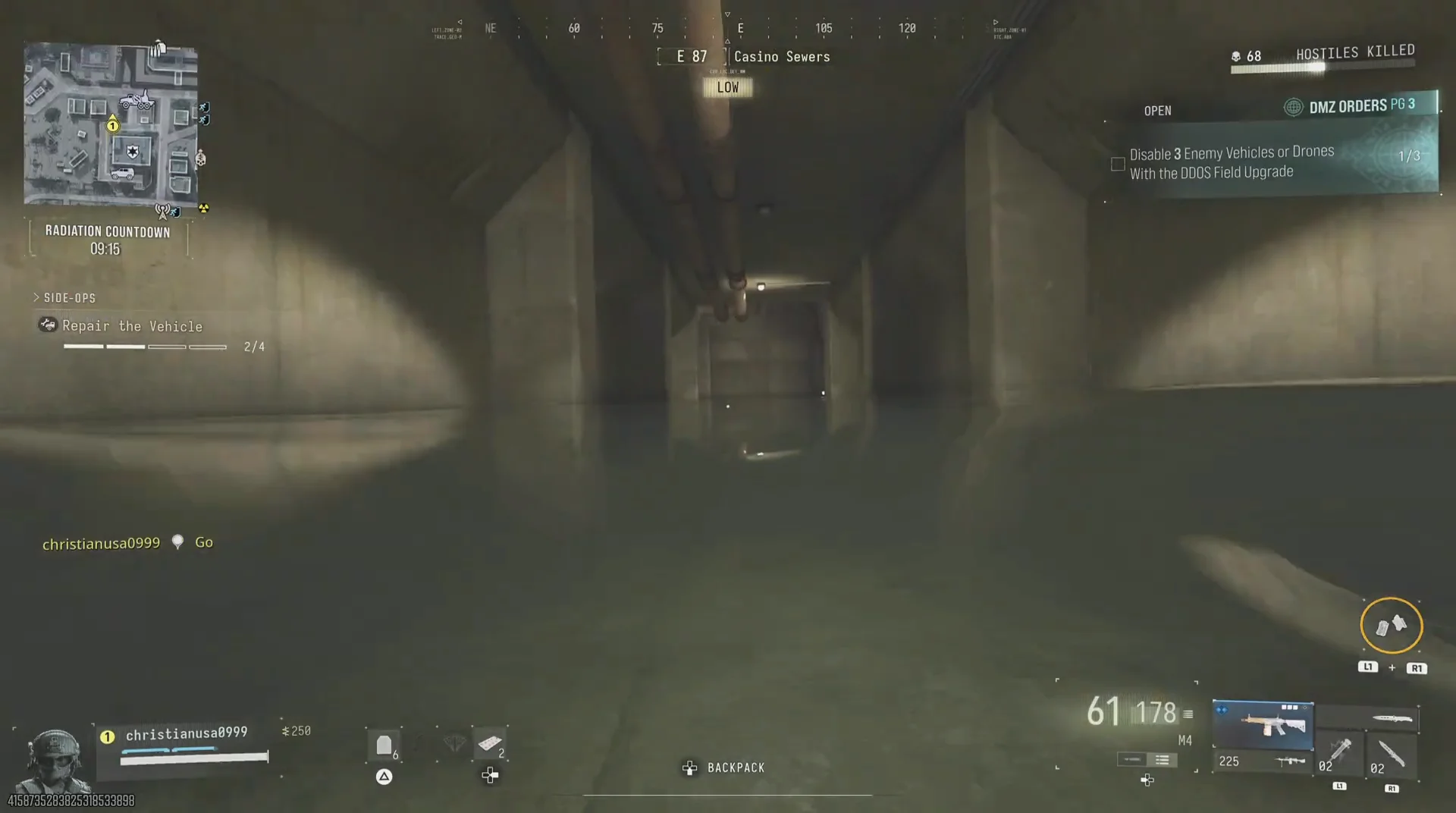 Swimming the Underground Tunnel