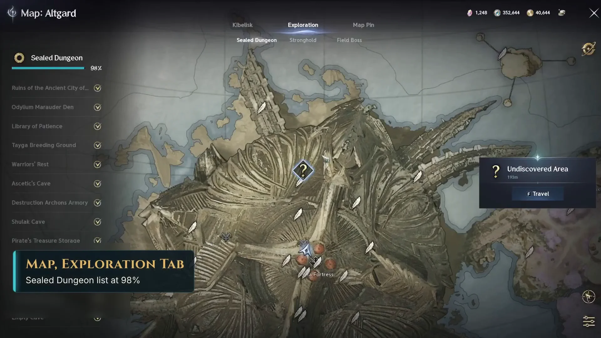 Map Exploration Tab