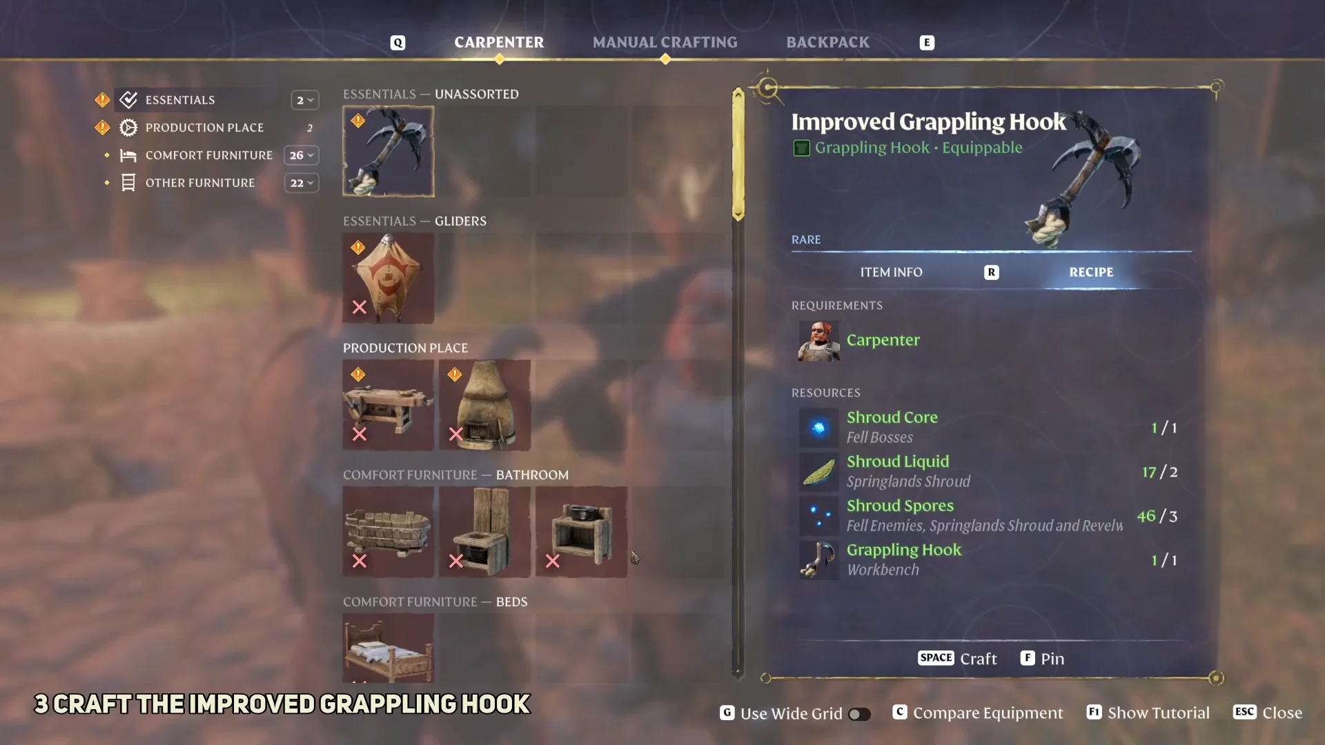 Crafting Improved Grappling Hook