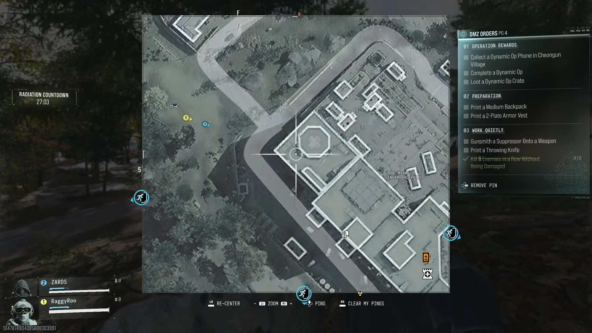 Map grid square for a key