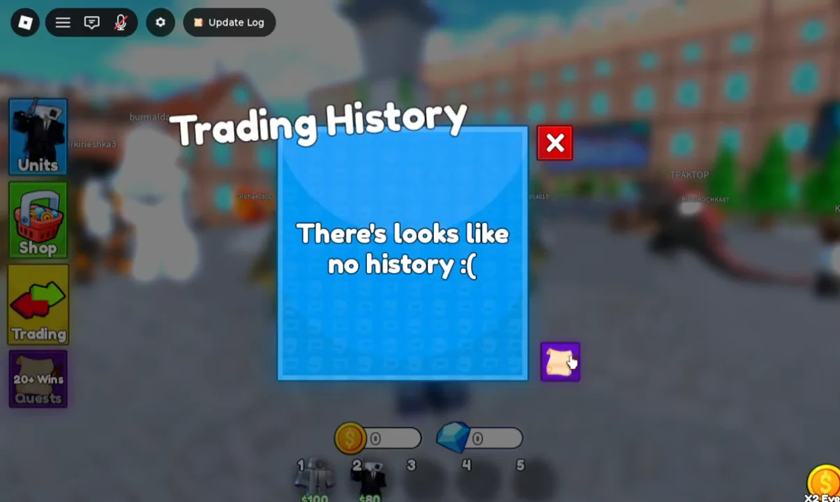 Sending Trade Request & History
