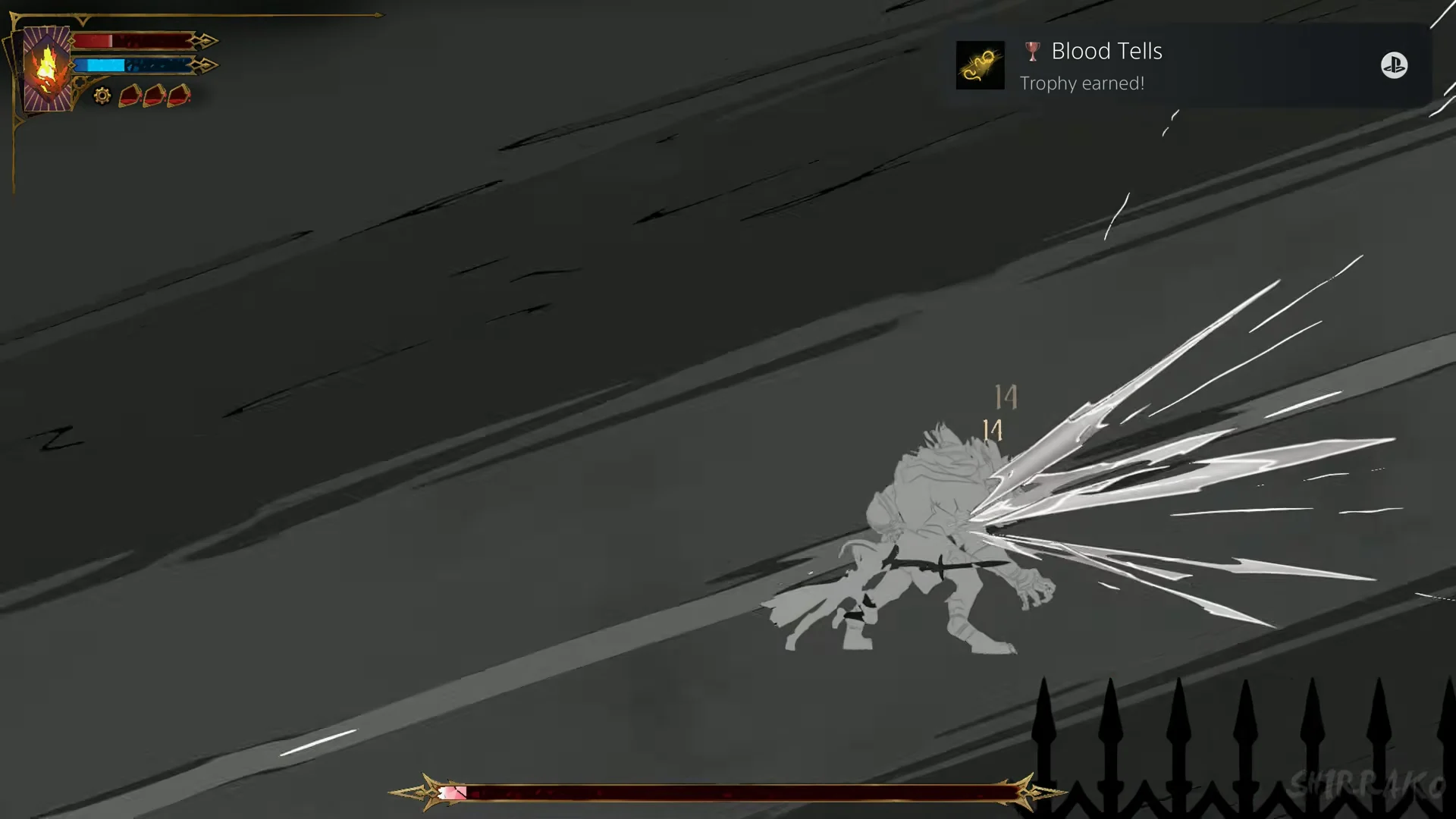 Final blow and trophy