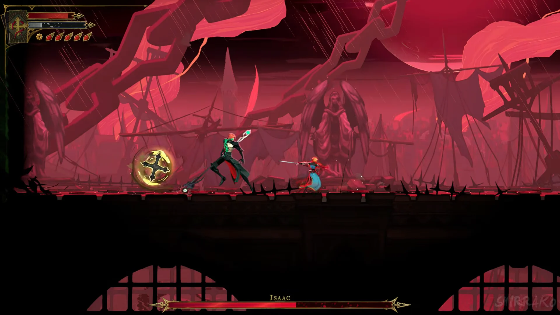 Illusion fight on the bridge