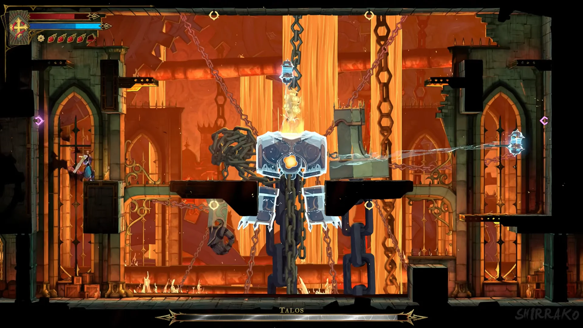 Fire deluge and core opening