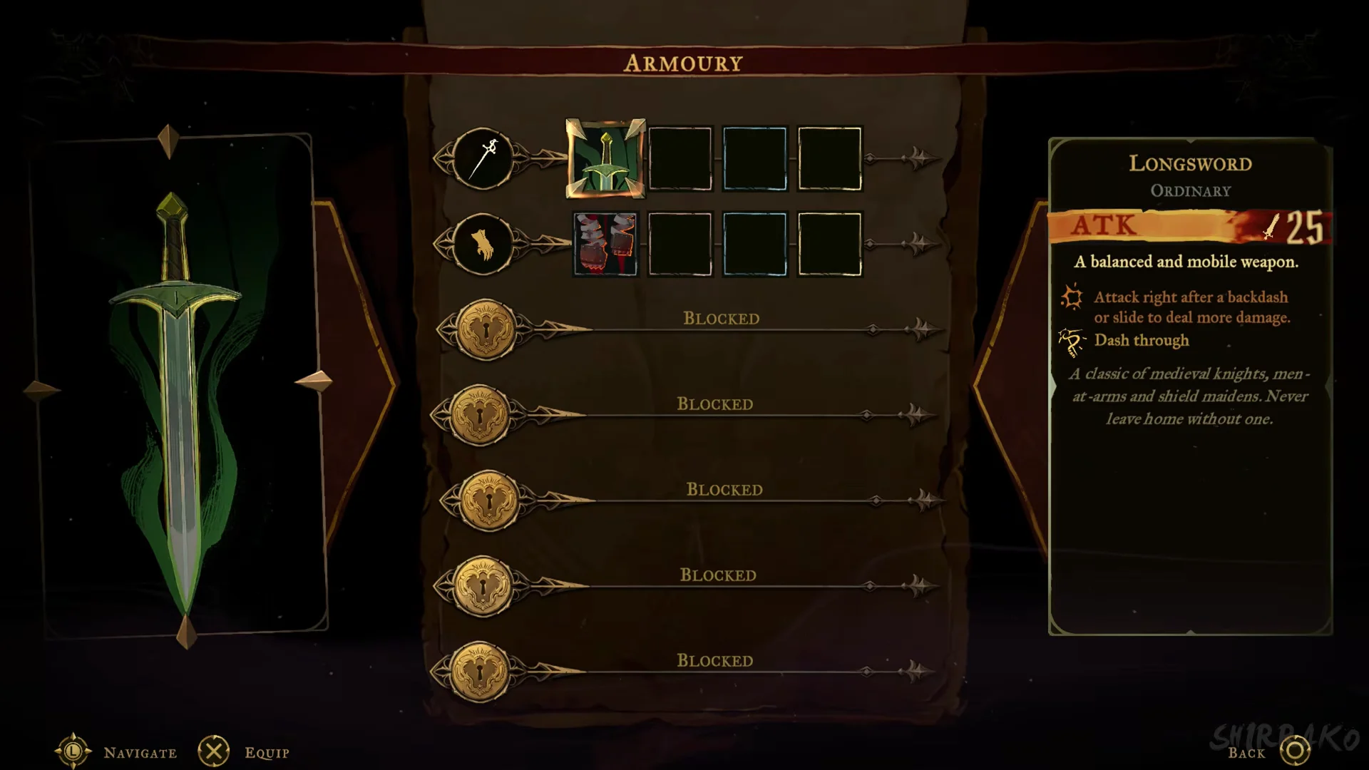 Weapons tutorial, 7 families
